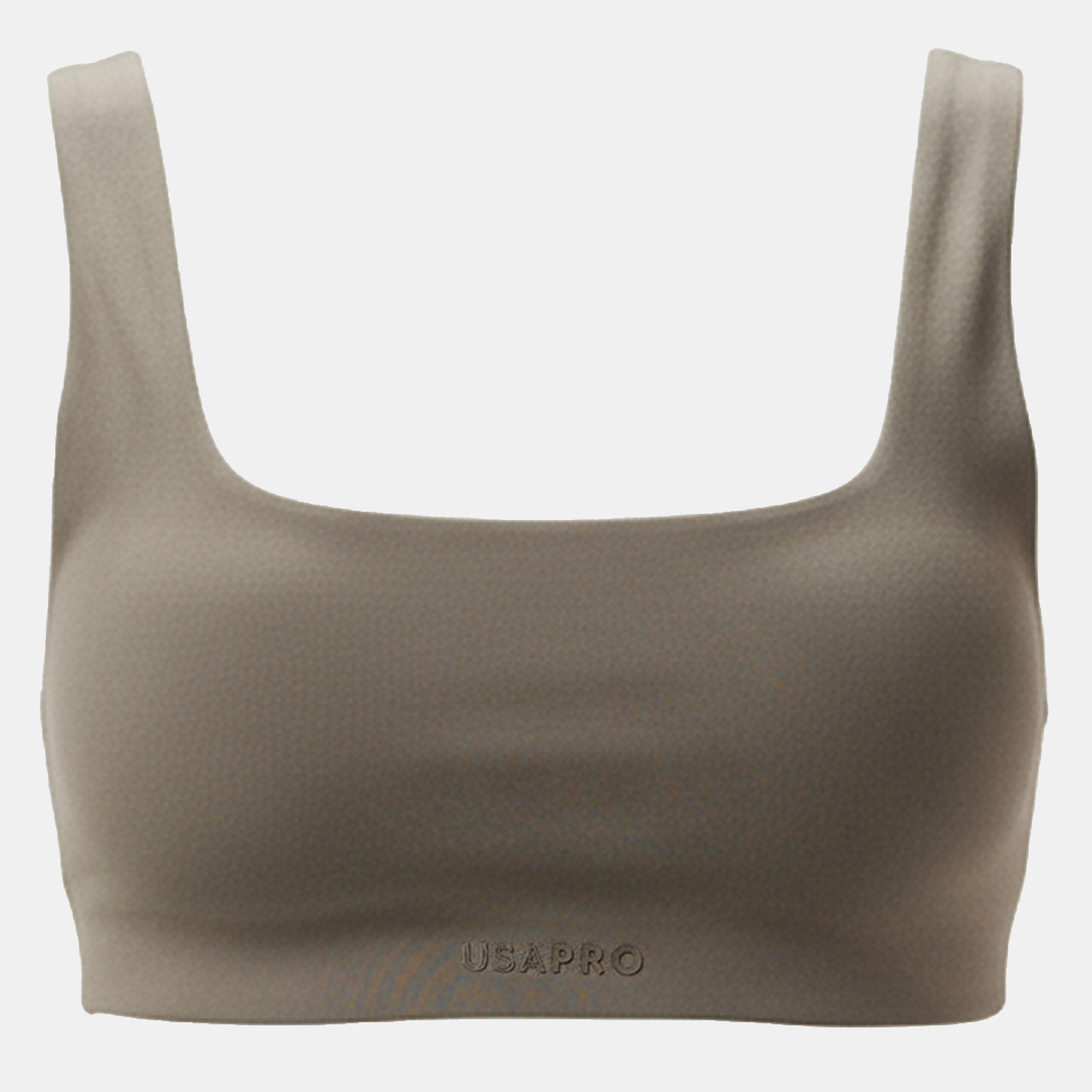 Usa Pro Women's Low Impact Soft Bra - Warm Ash - 14 (42)