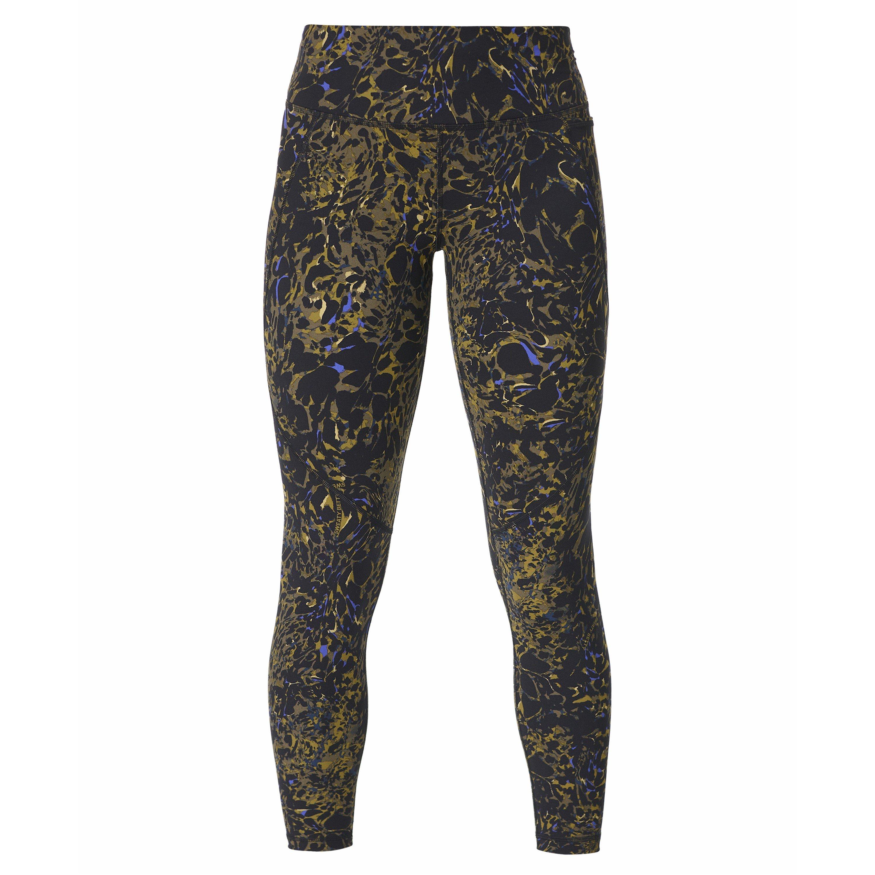 Sweaty Betty Women's High Rise Sweat Wicking Performance Gym Leggings - Green Melting - 10 (S)