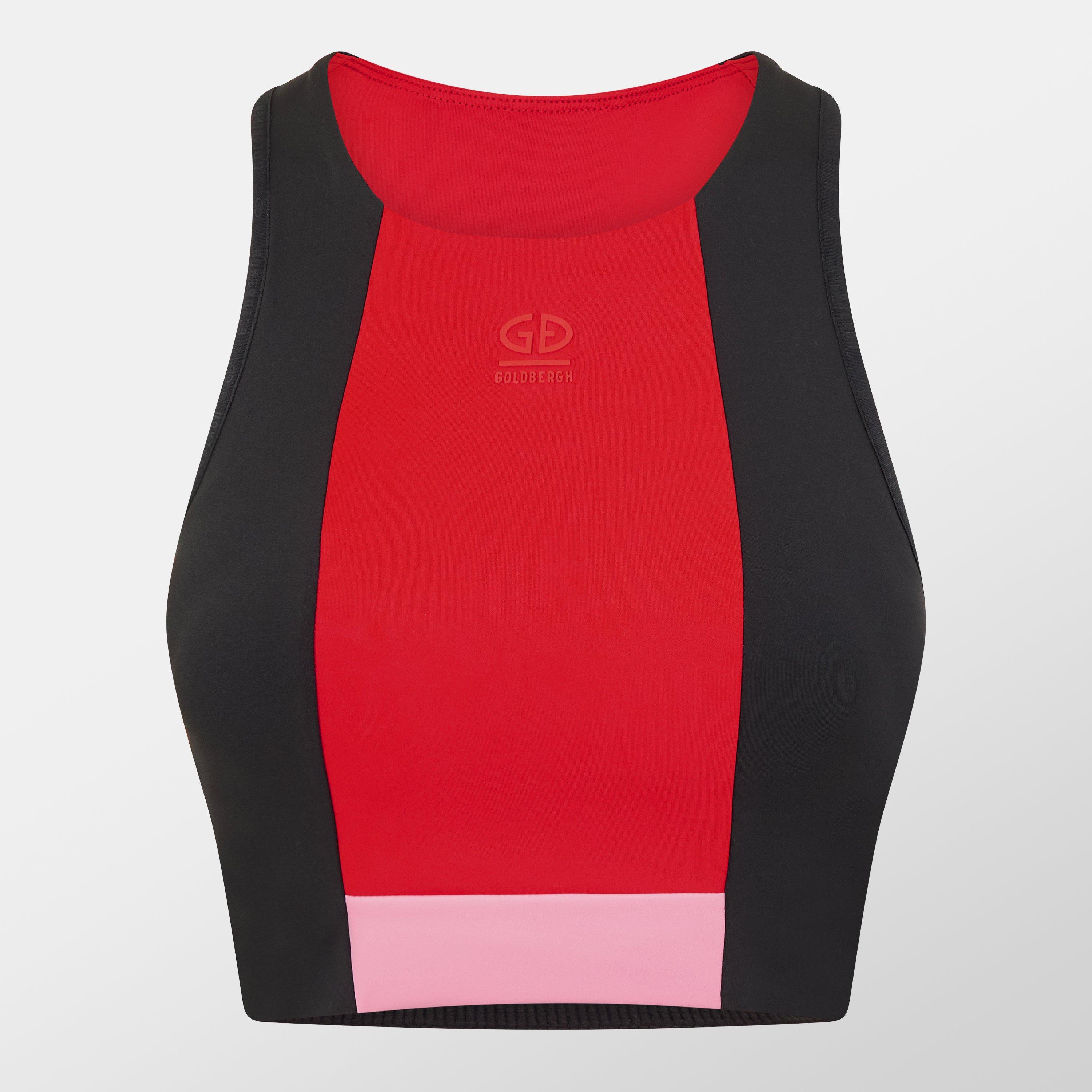 Sunset/Salmon - Goldbergh - Women's Facade Medium Impact Sports Bra - 1