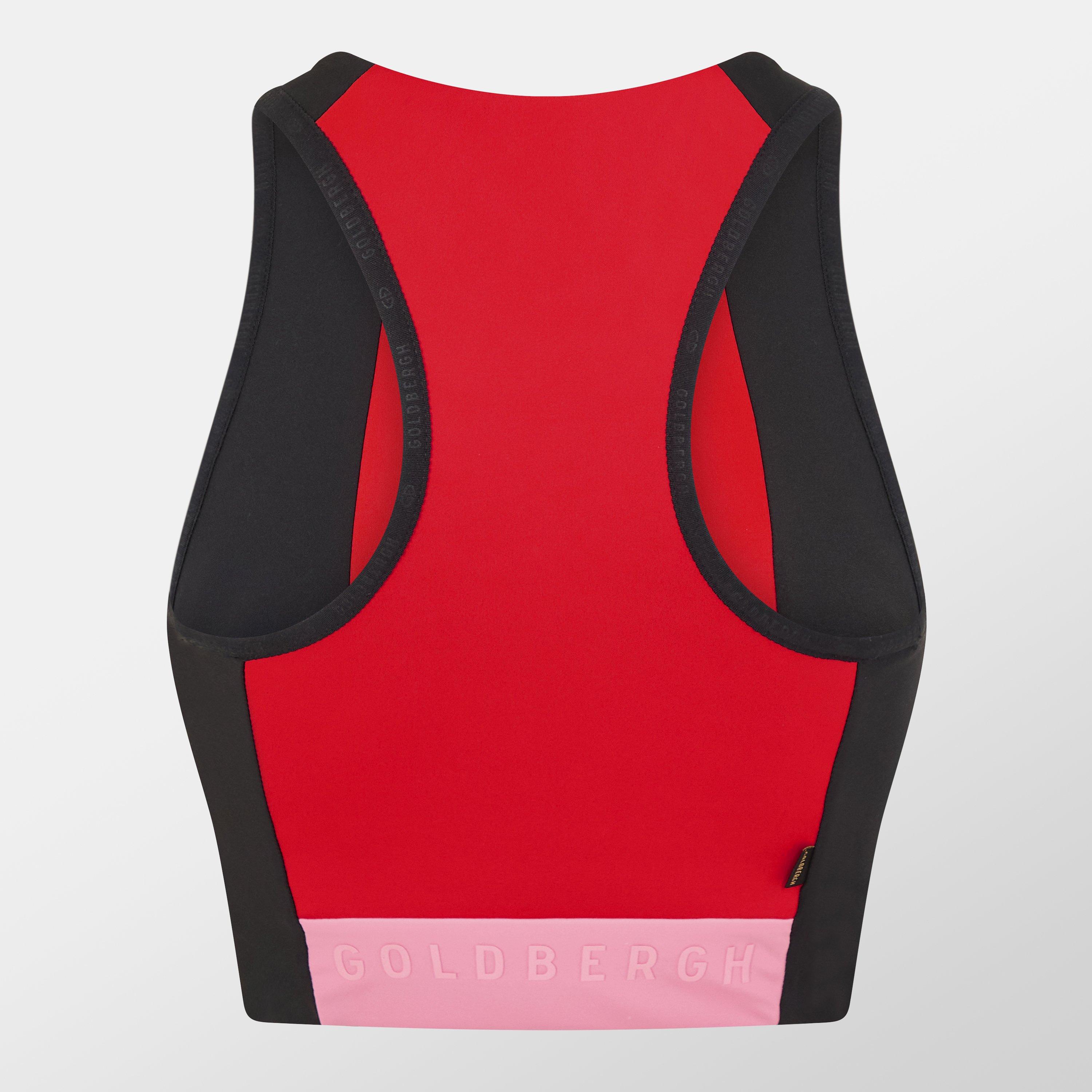 Sunset/Salmon - Goldbergh - Women's Gold Facade Medium Impact Sports Bra - 2