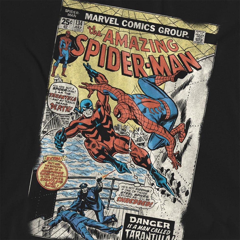 Black - Marvel - Spiderman Retro Tarantula Cover T-Shirt Black - 2
