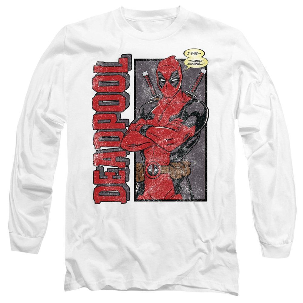 White - Marvel - Deadpool I Said Mumble Long Sleeve T-Shirt White - 1