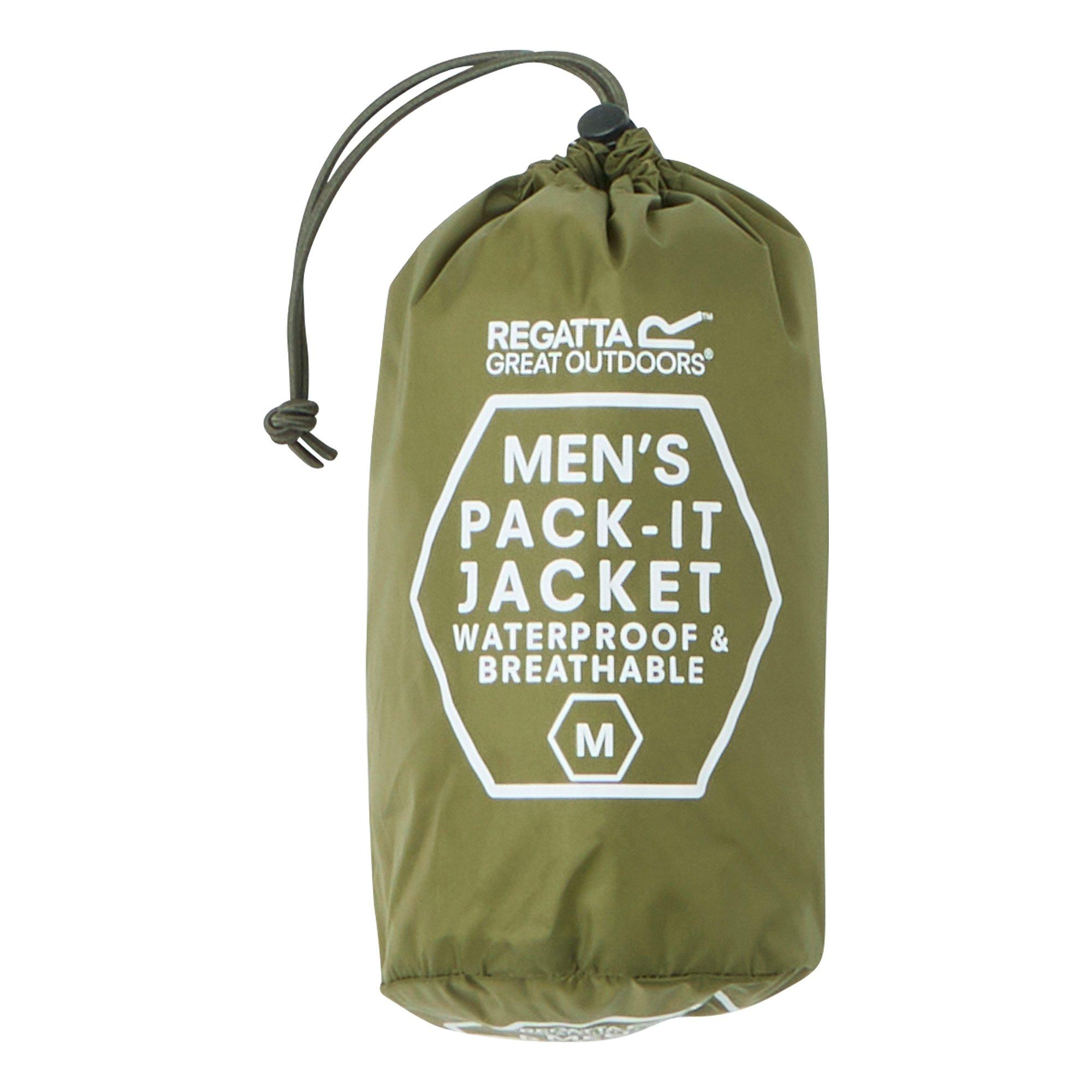 Nephrite Green - Regatta - Mens Pack-It III Waterproof Jacket - 11