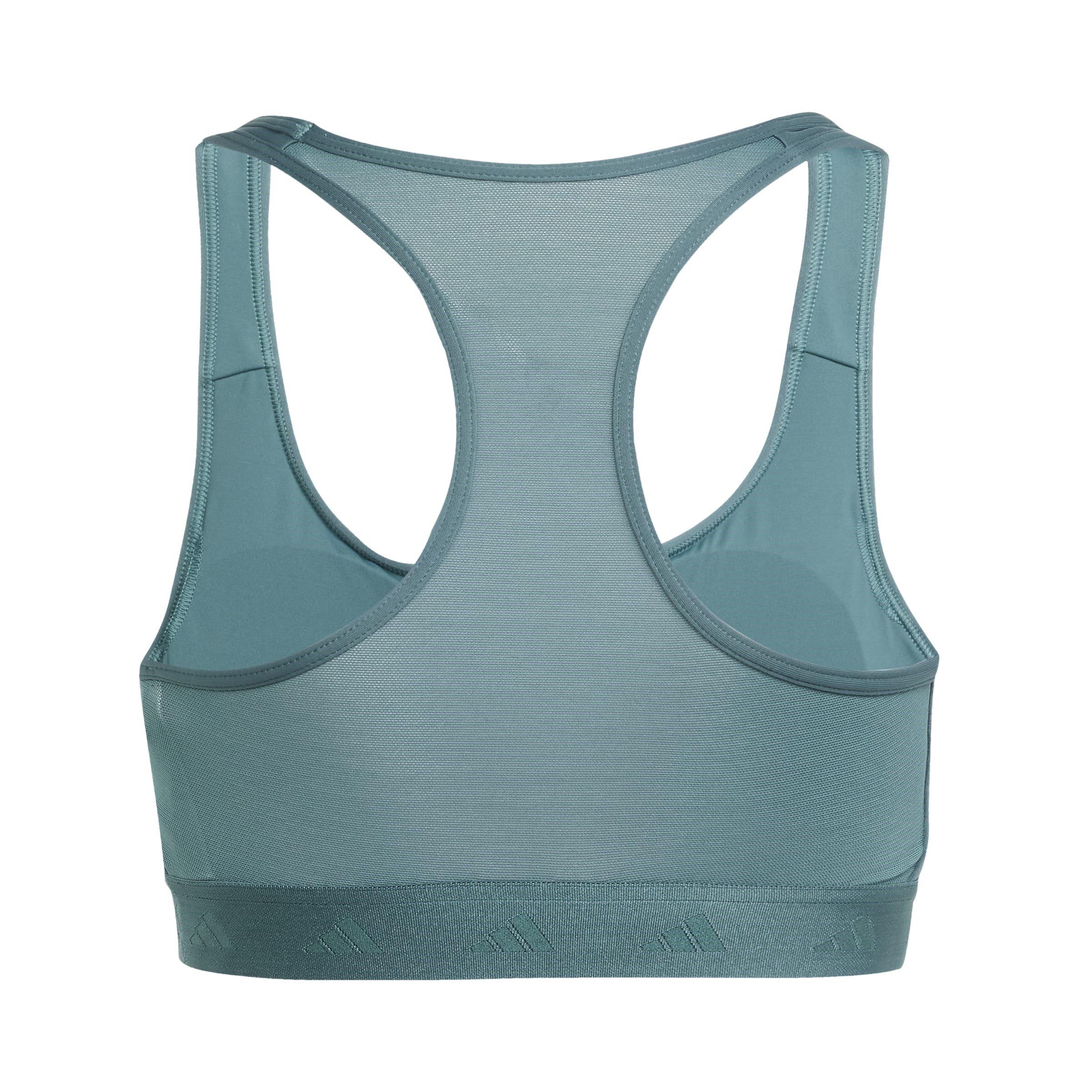 Teal - adidas - Women's Medium Impact Sports Bra - 2