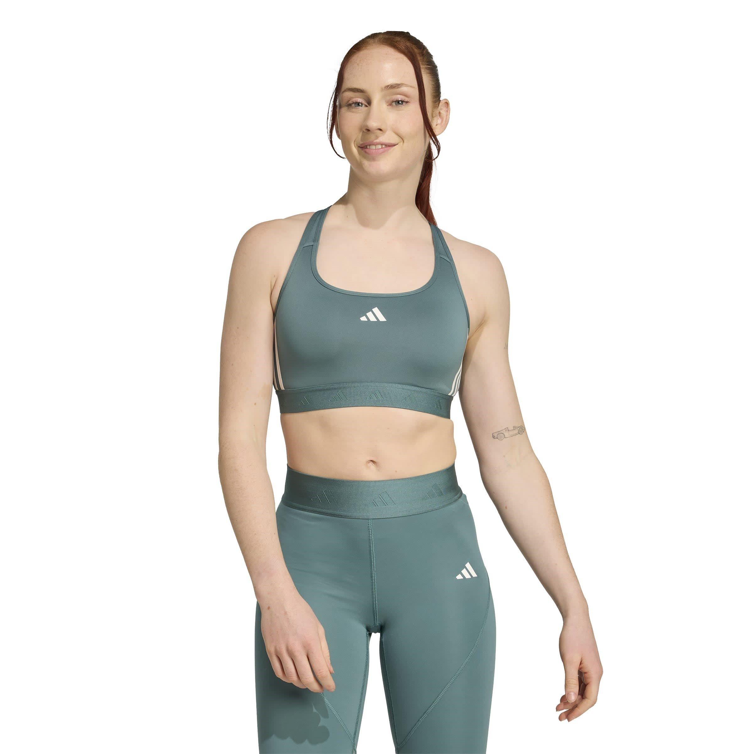Teal - adidas - Women's Medium Impact Sports Bra - 3