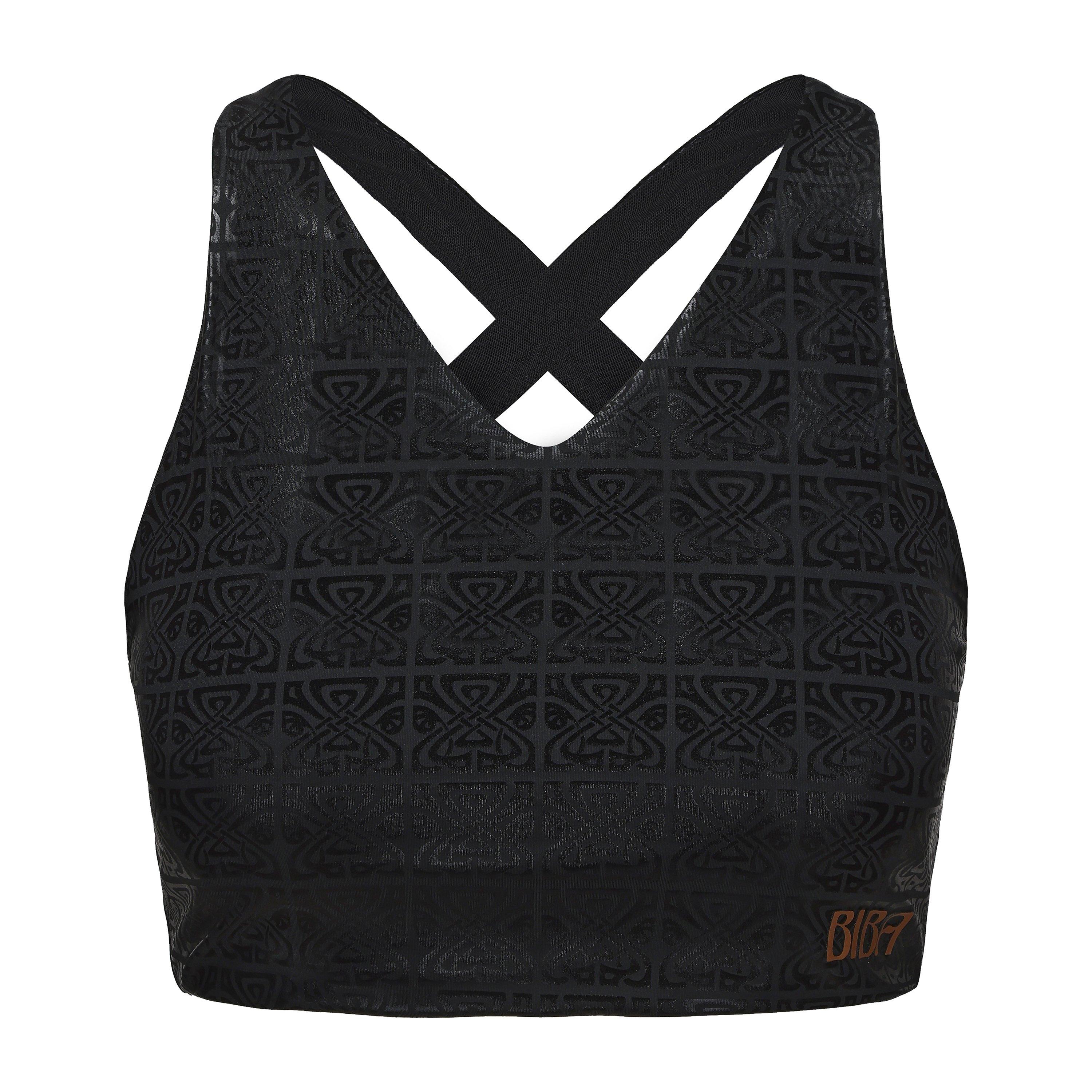 Biba Women's Move Ms Racerback Medium Impact Sports Bra - Shine Logo - 10 (S)