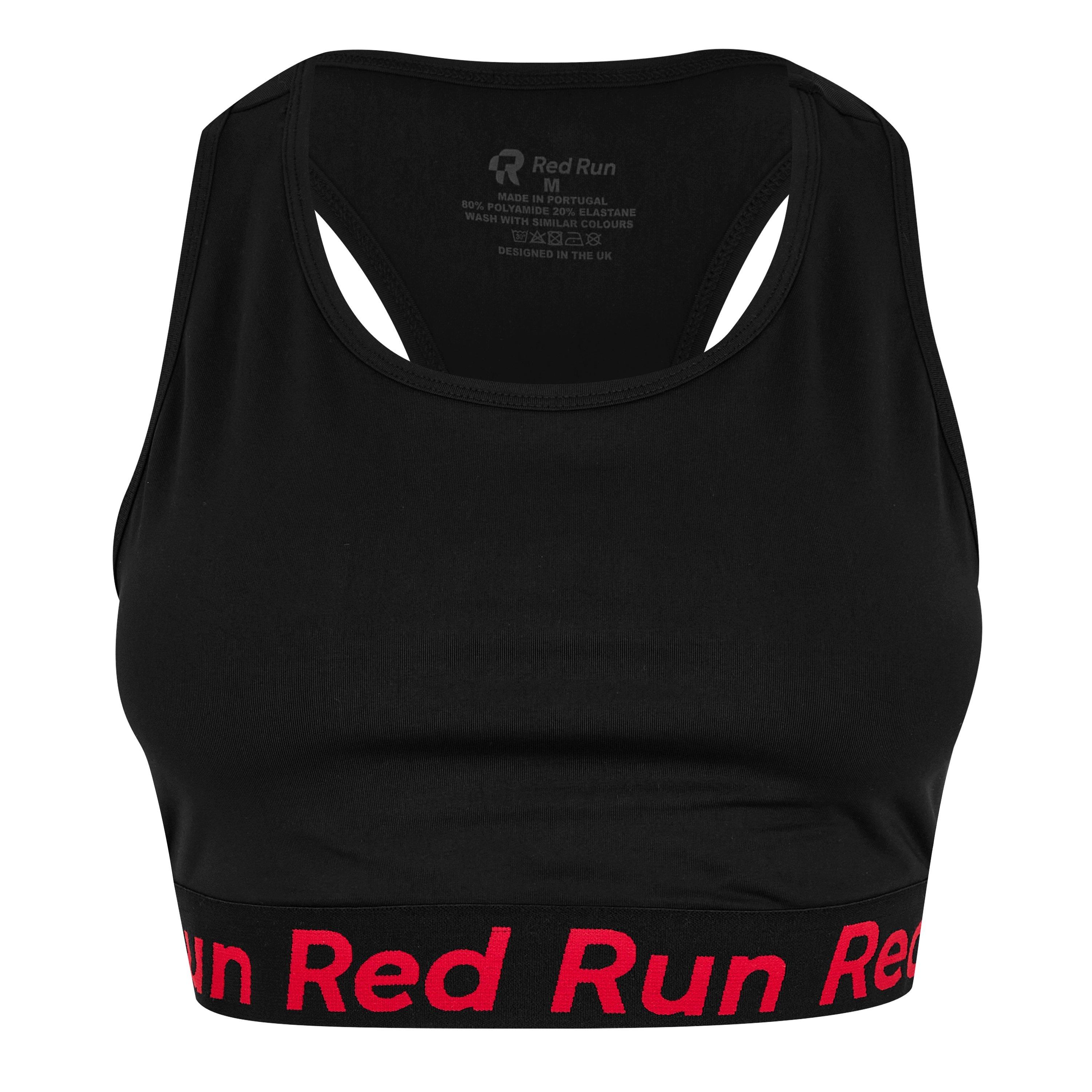 Black Inky - Red Run - Women's Low Impact Sports Bra - 1