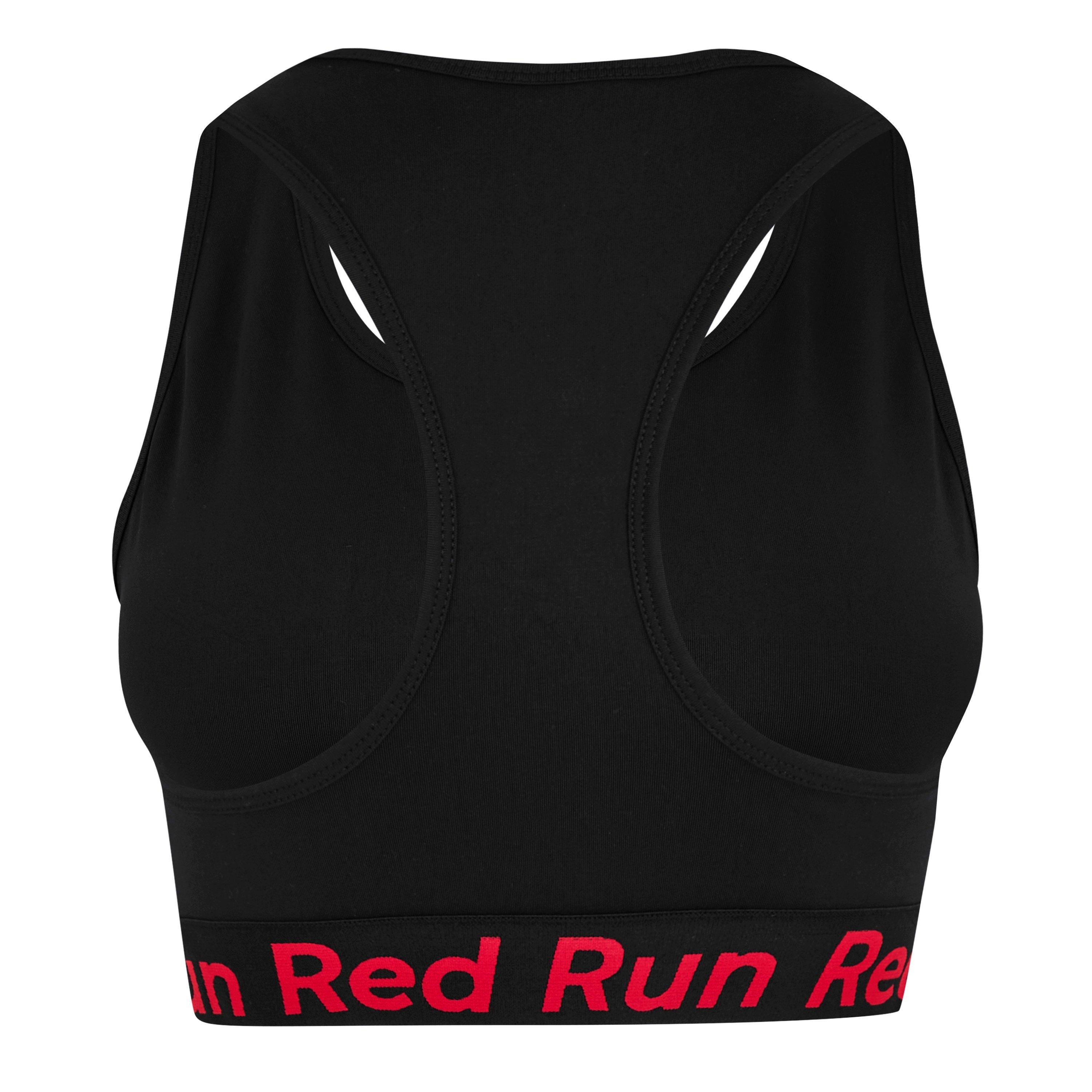 Black Inky - Red Run - Women's Low Impact Sports Bra - 8