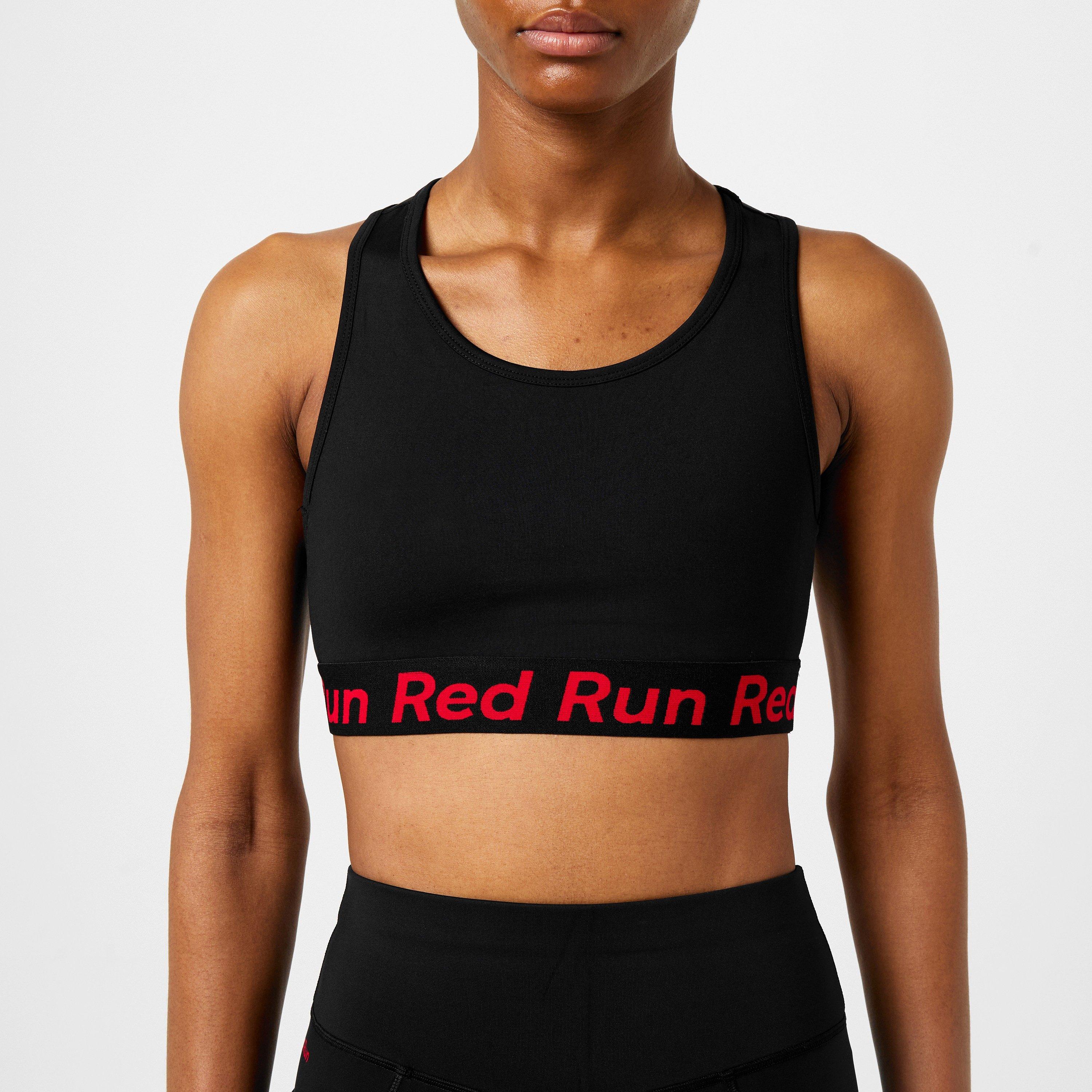 Black Inky - Red Run - Women's Low Impact Sports Bra - 3
