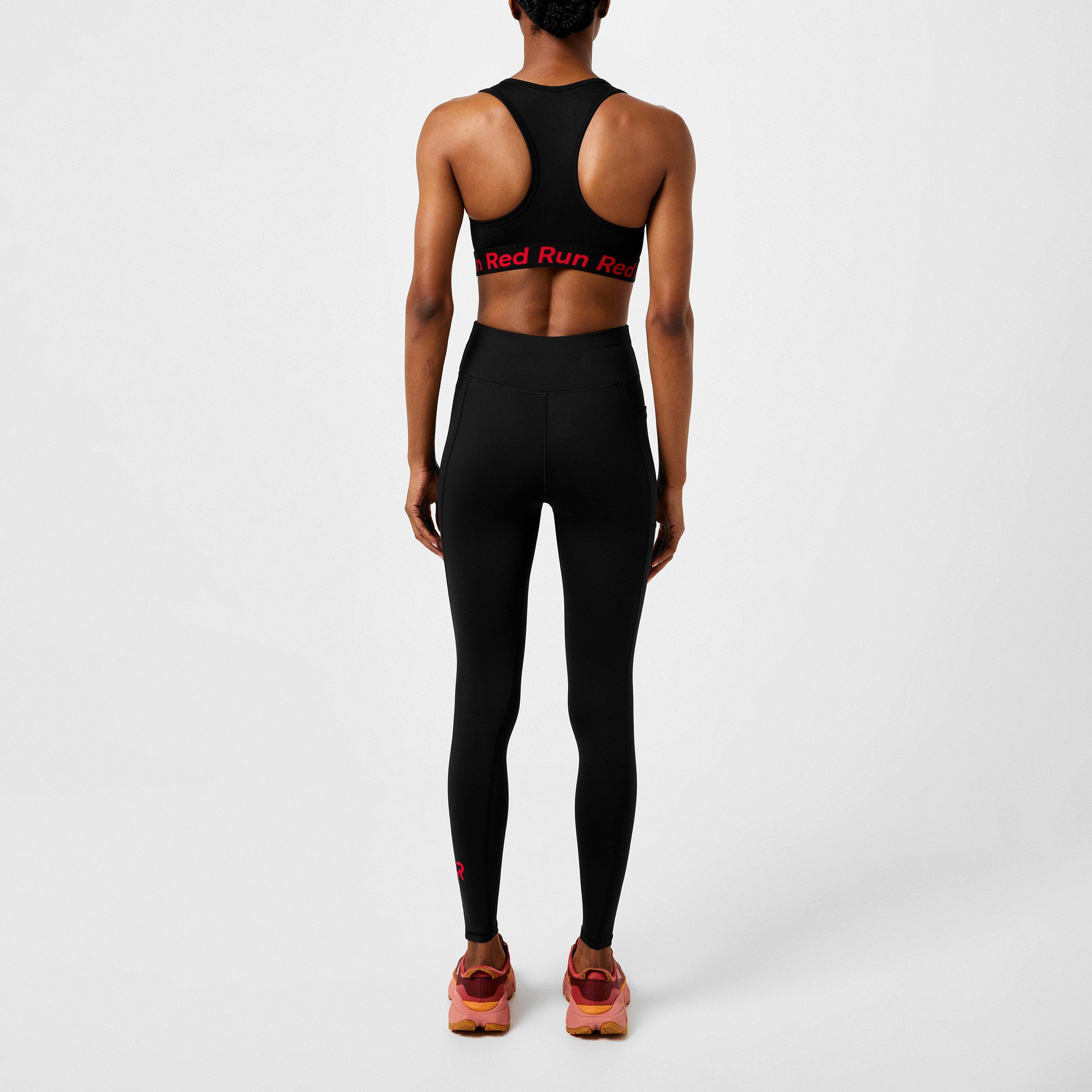 Black Inky - Red Run - Women's Low Impact Sports Bra - 4