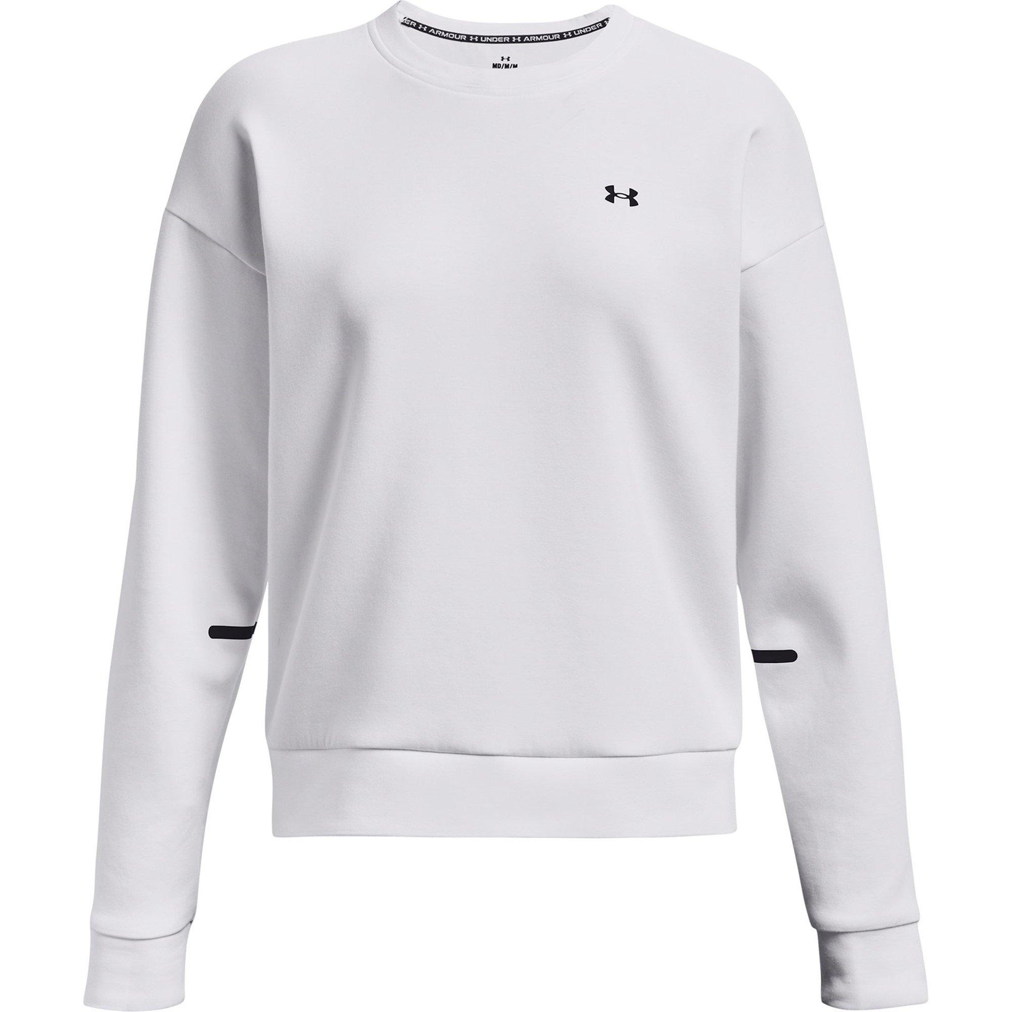 Under Armour Women's Unstoppable Fleece Crew Sweatshirt - White - 12 (M)