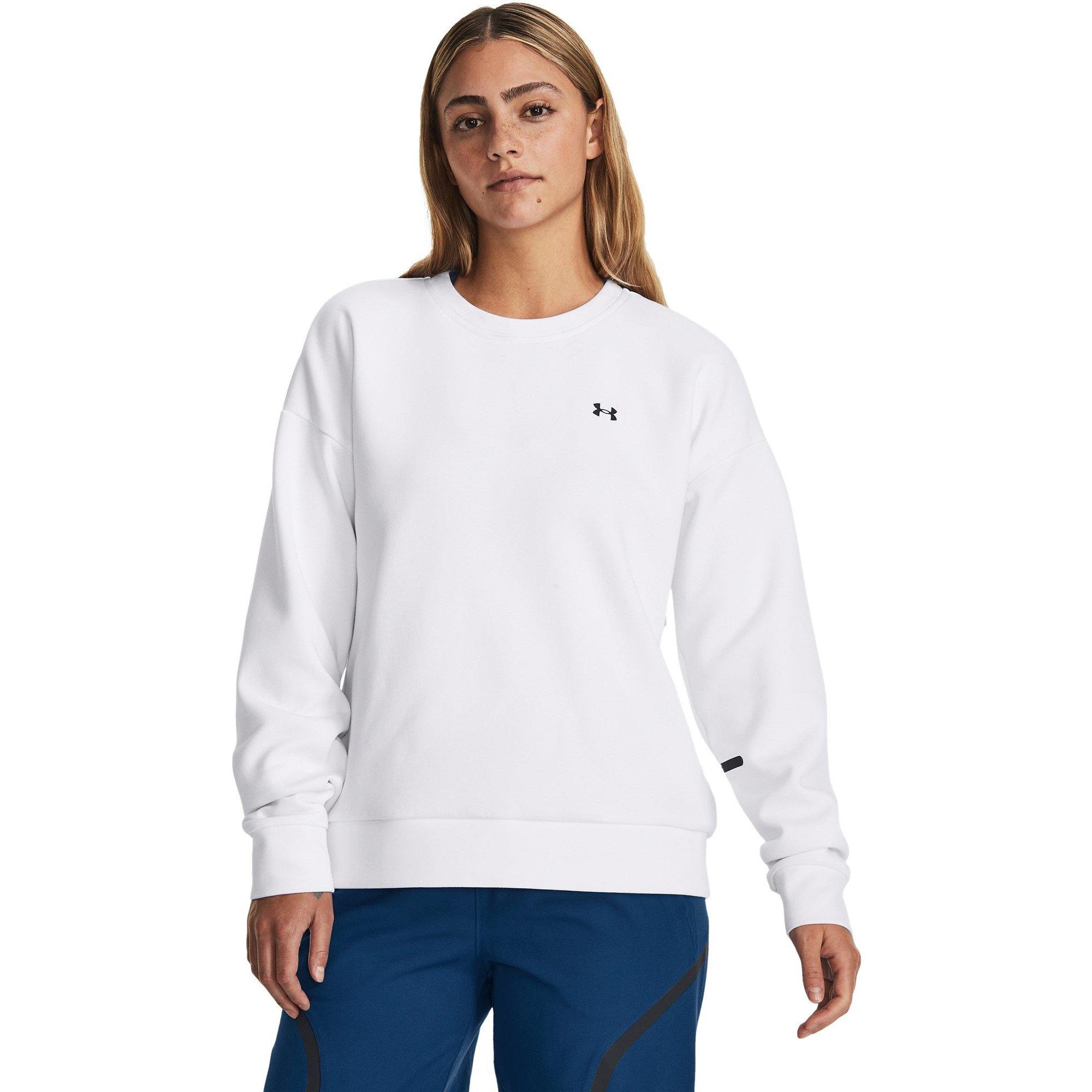 White - Under Armour - Unstoppable Fleece Crew Sweatshirt - 3