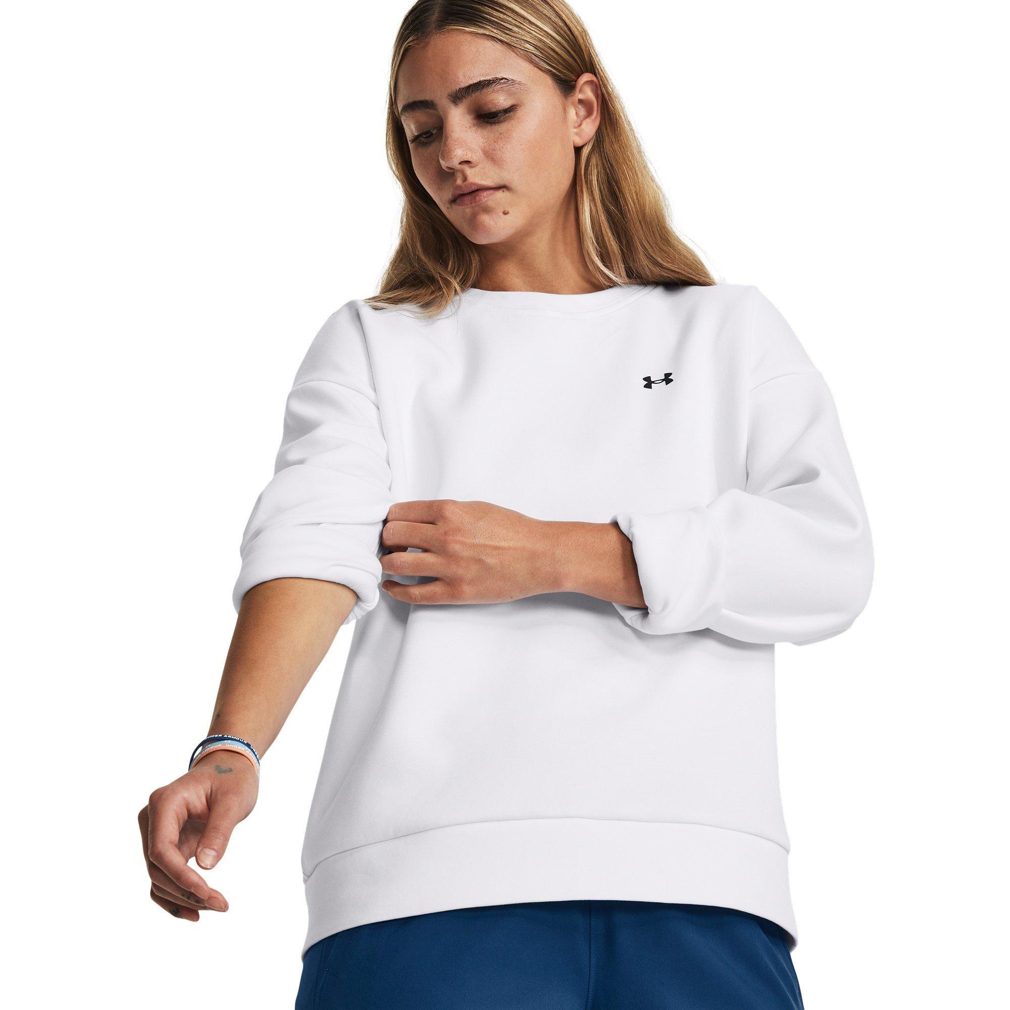 White - Under Armour - Unstoppable Fleece Crew Sweatshirt - 5
