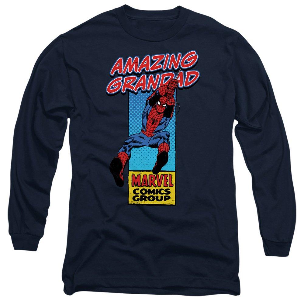 Marvel Men's Comics Presents Corner Box Amazing Spider-M - Navy - M