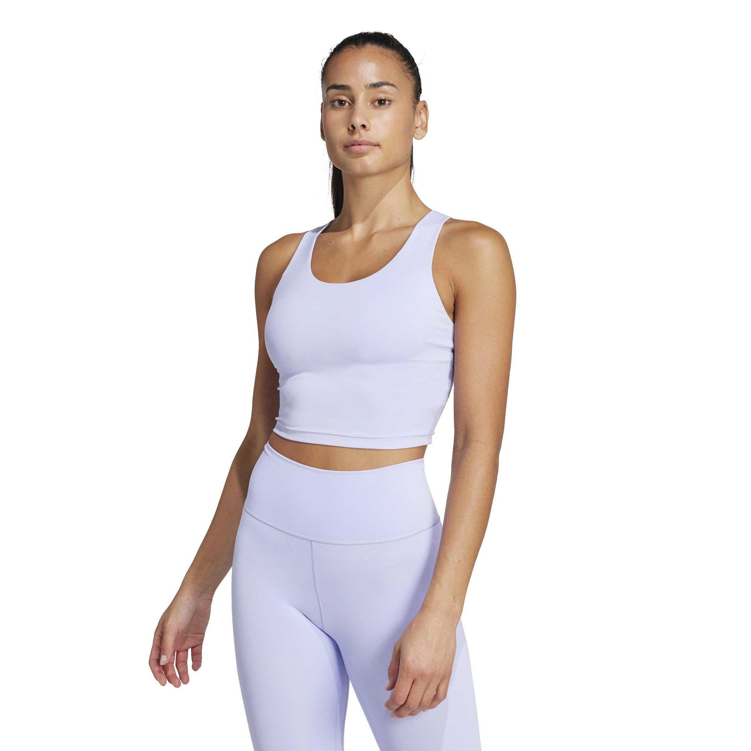 Violet Tone - adidas - All Me Medium-Support Long Line Bra Tank Top Womens - 3