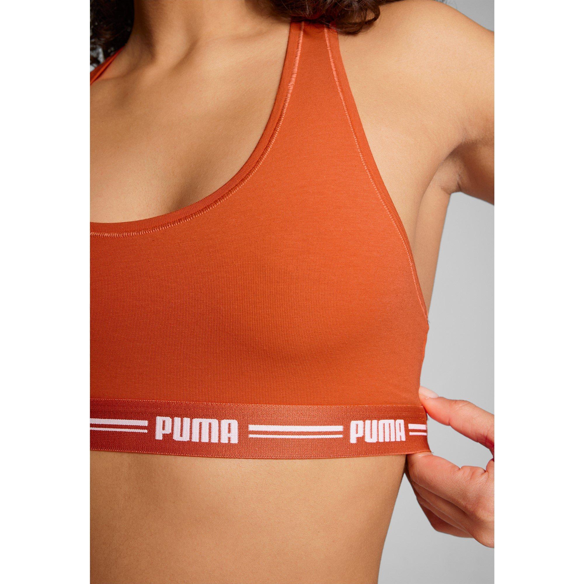 Flame Orange - Puma - Racer Back Low Impact Sports Bra - 5