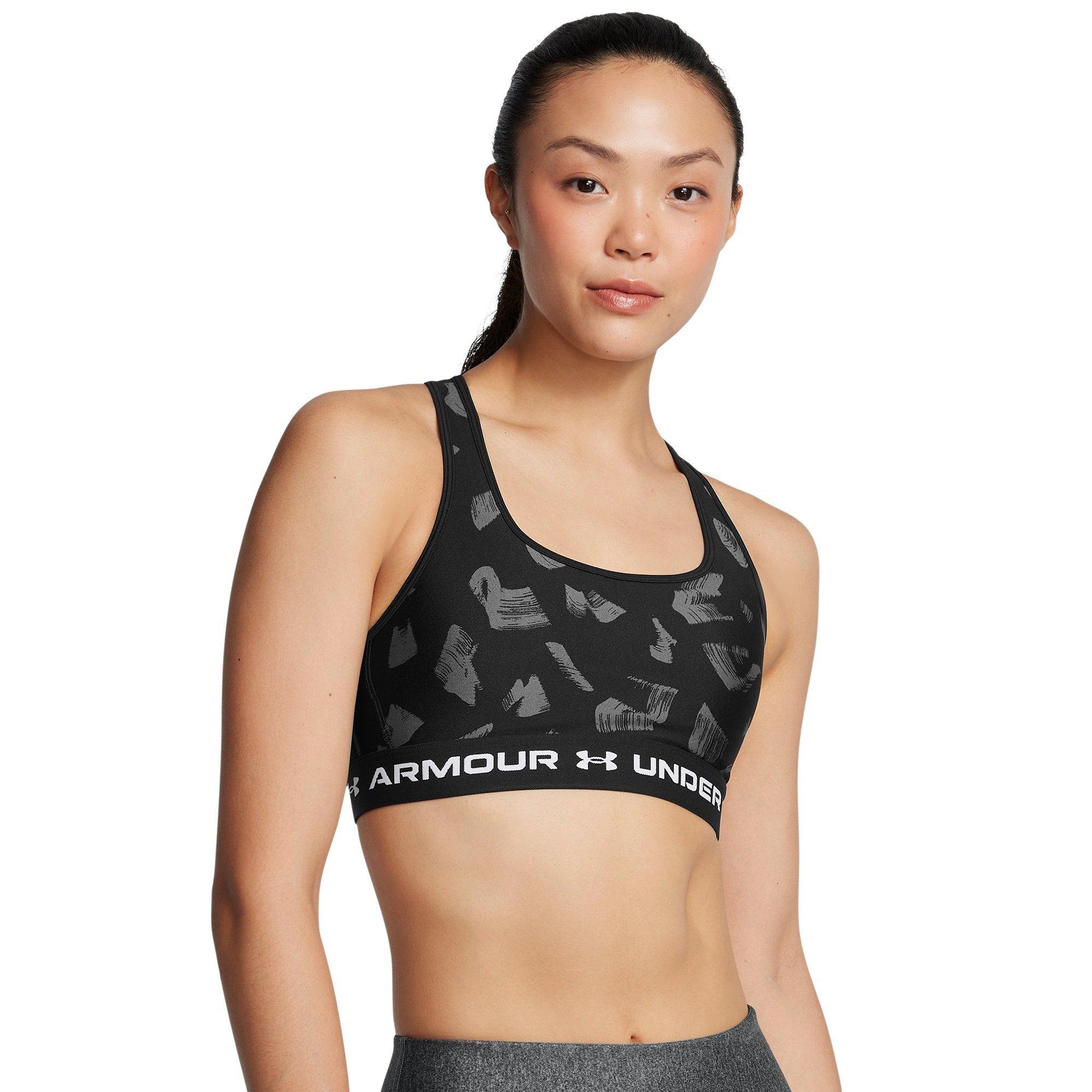 Blk/C.rock/Wht - Under Armour - Under Crossback Printed Womens Medium Support Sports Bra - 5