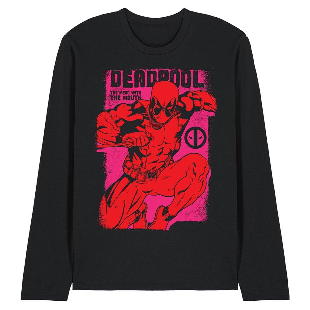 Black - Marvel - Deadpool Merc With A Mouth Attack Long Sleeve T Sh - 1