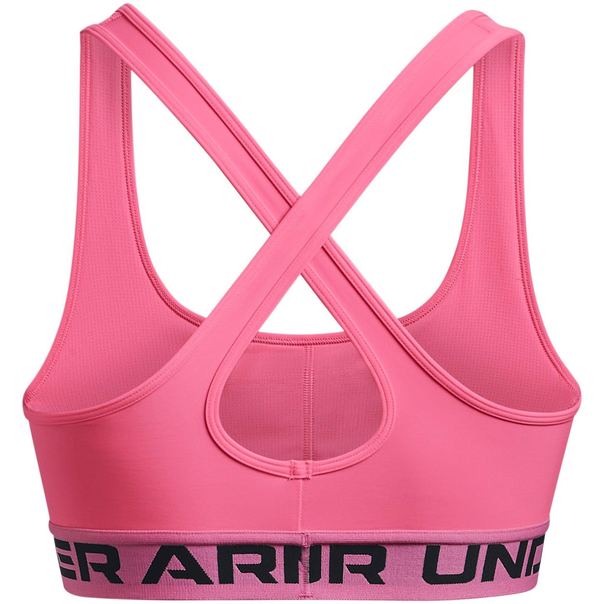 Pink Punk/Black - Under Armour - Under Crossback Womens Medium Support Sports Bra - 2
