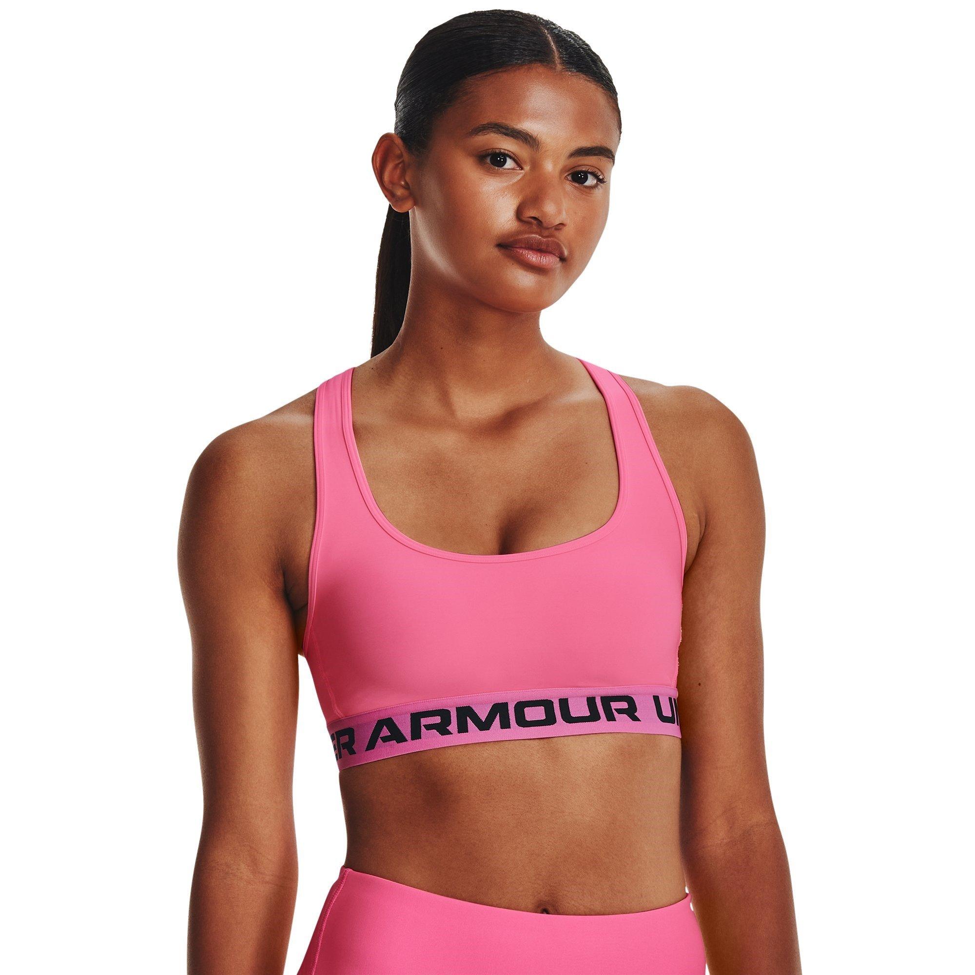 Pink Punk/Black - Under Armour - Under Crossback Womens Medium Support Sports Bra - 3