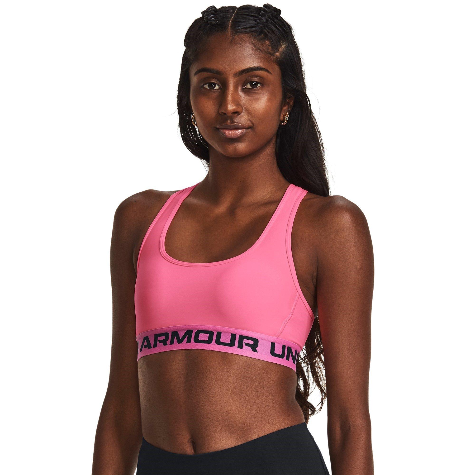 Pink Punk/Black - Under Armour - Under Crossback Womens Medium Support Sports Bra - 5