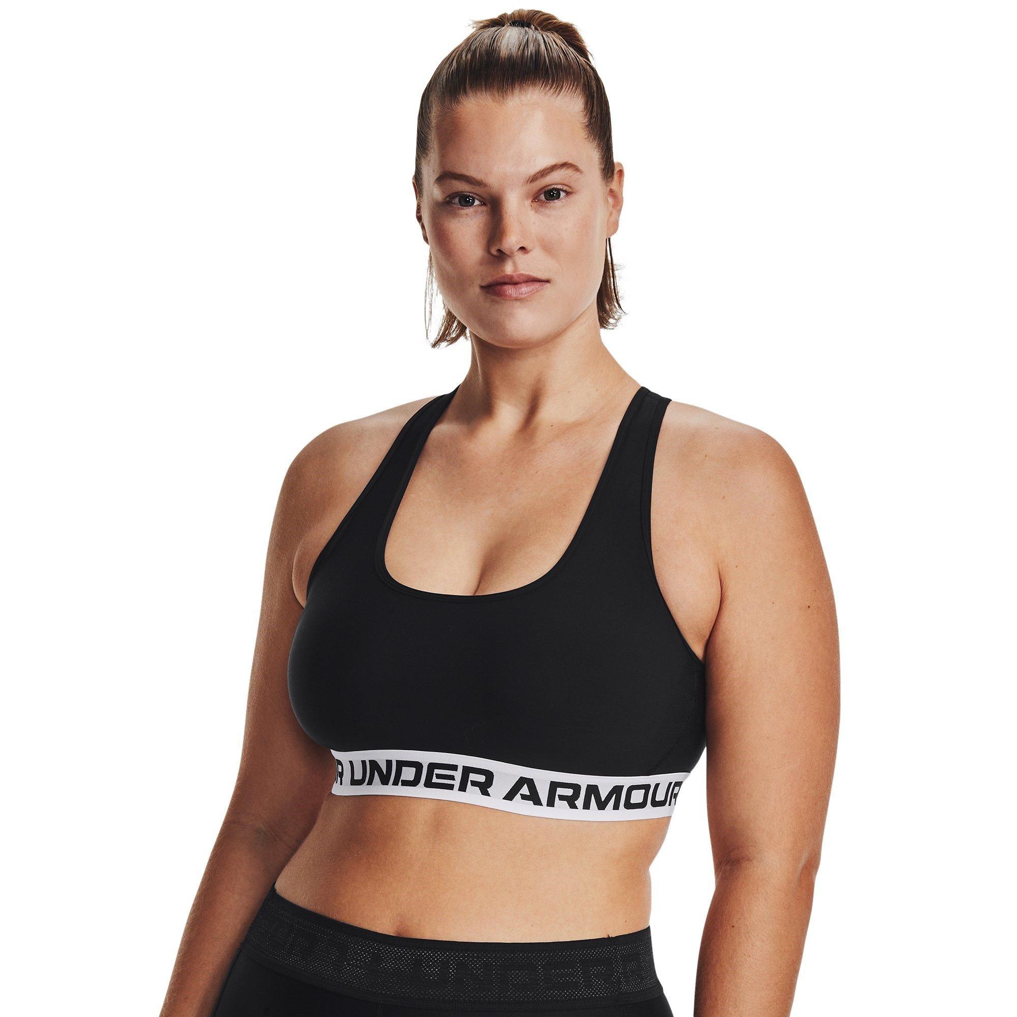 Blk/Wht/Blk - Under Armour - Crossback Womens Medium Support Sports Bra - 11