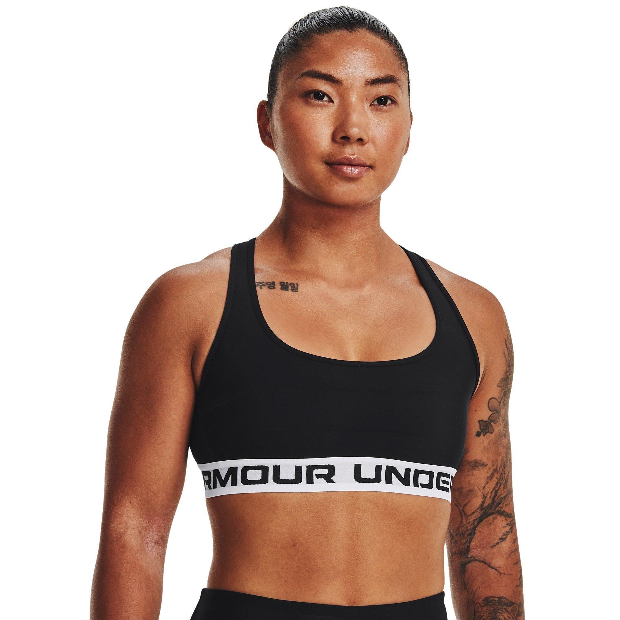 Blk/Wht/Blk - Under Armour - Crossback Womens Medium Support Sports Bra - 3