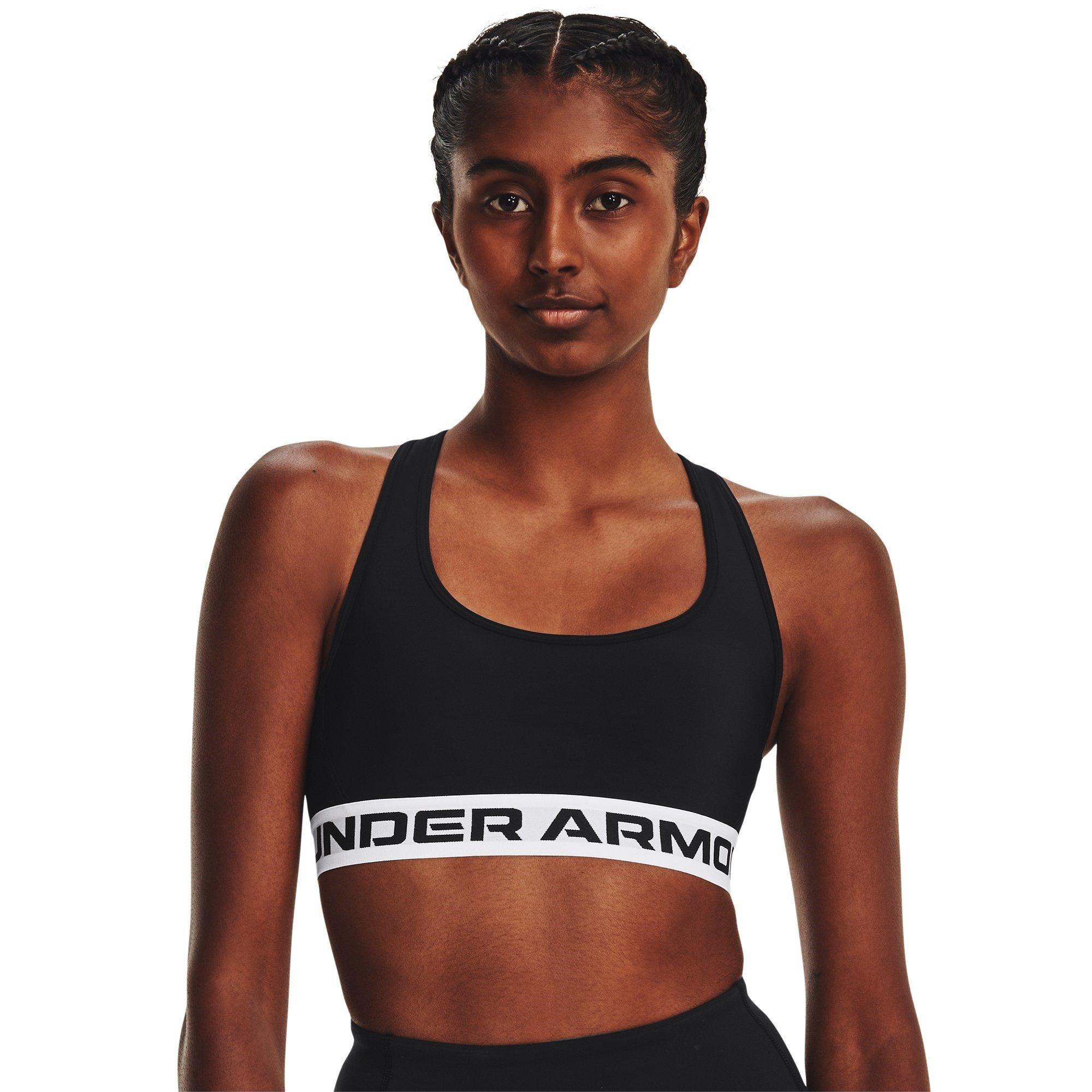 Blk/Wht/Blk - Under Armour - Crossback Womens Medium Support Sports Bra - 5