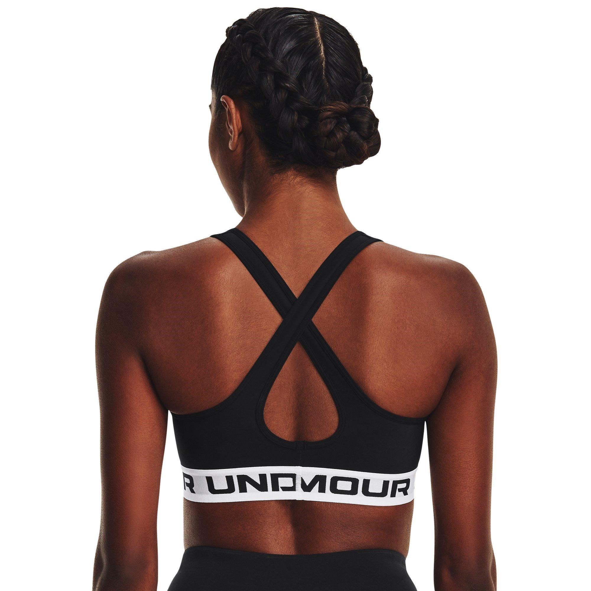 Blk/Wht/Blk - Under Armour - Crossback Womens Medium Support Sports Bra - 6