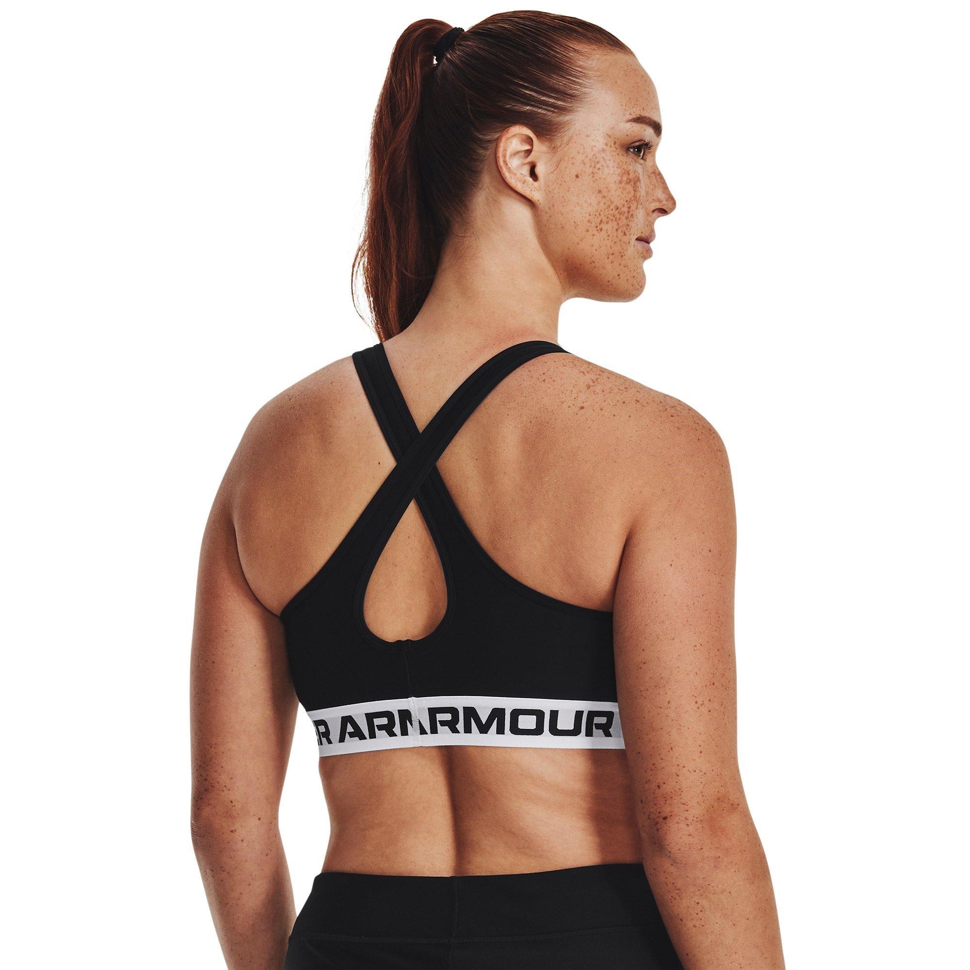 Blk/Wht/Blk - Under Armour - Crossback Womens Medium Support Sports Bra - 9