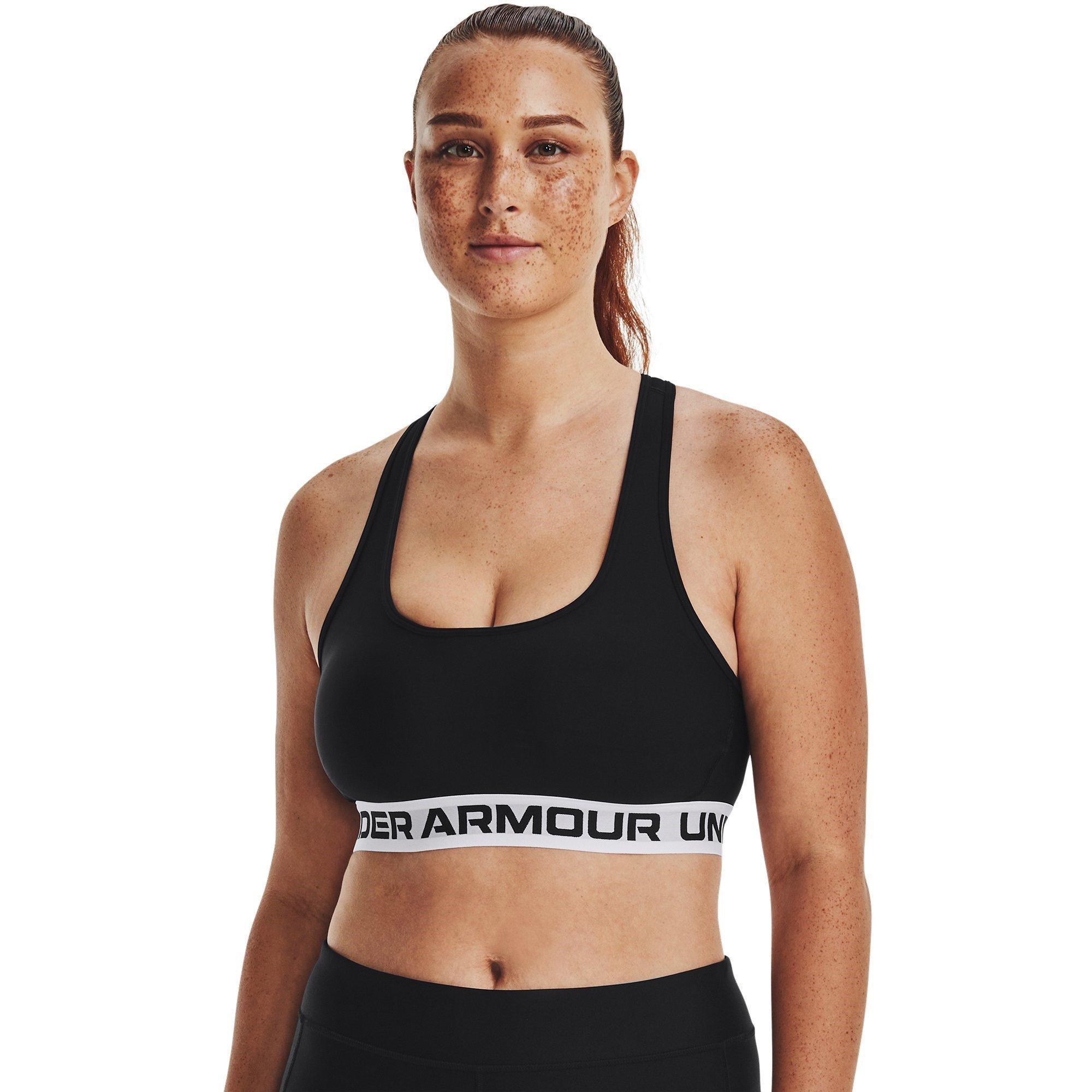 Blk/Wht/Blk - Under Armour - Crossback Womens Medium Support Sports Bra - 10