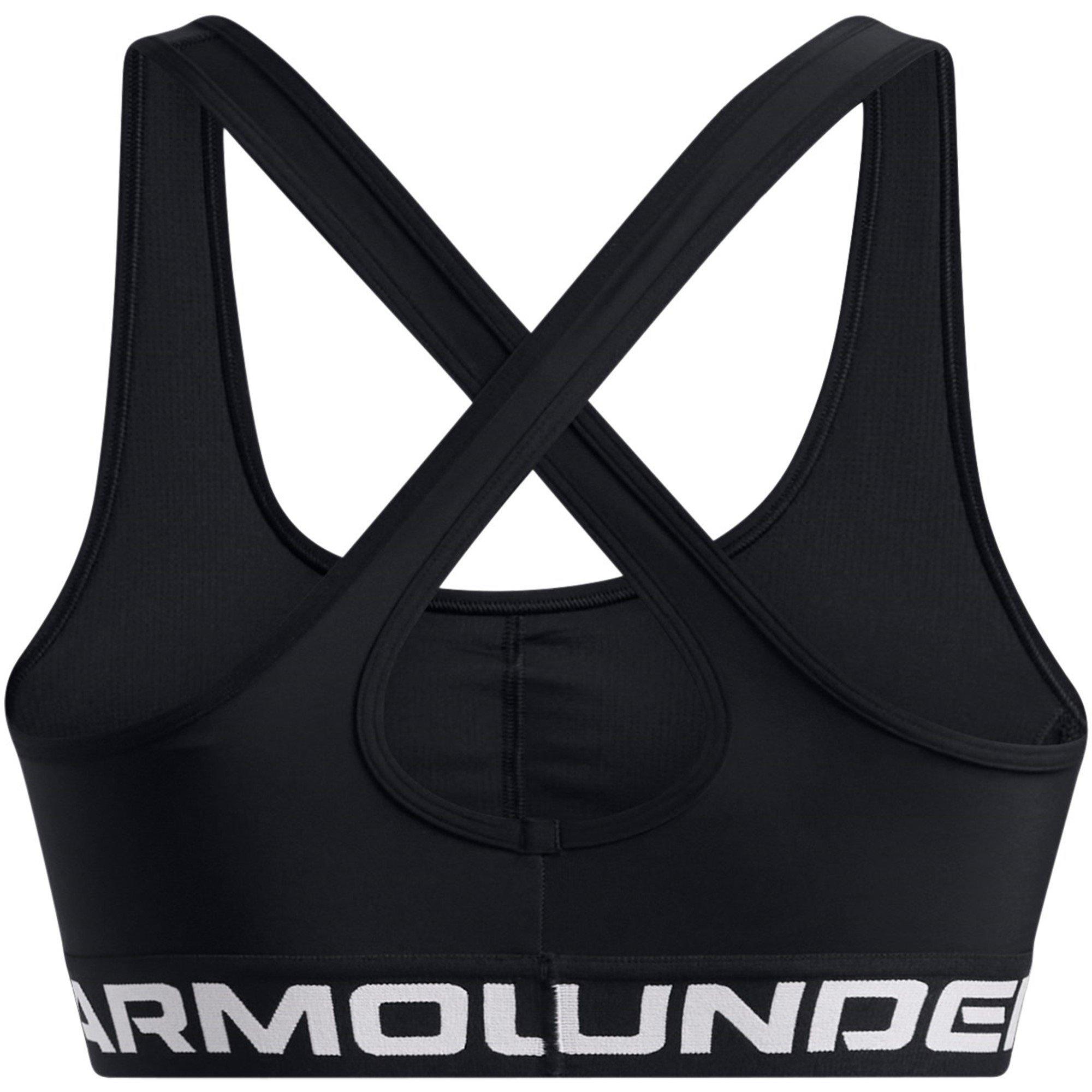 Black/White - Under Armour - Crossback Womens Medium Support Sports Bra - 2