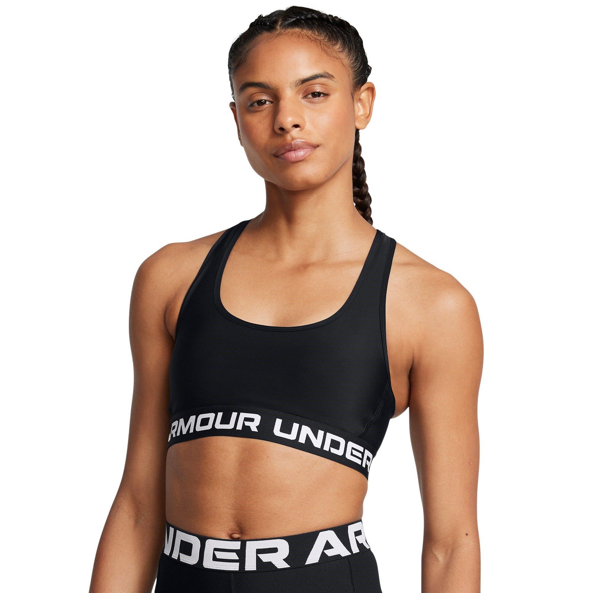 Black/White - Under Armour - Crossback Womens Medium Support Sports Bra - 3