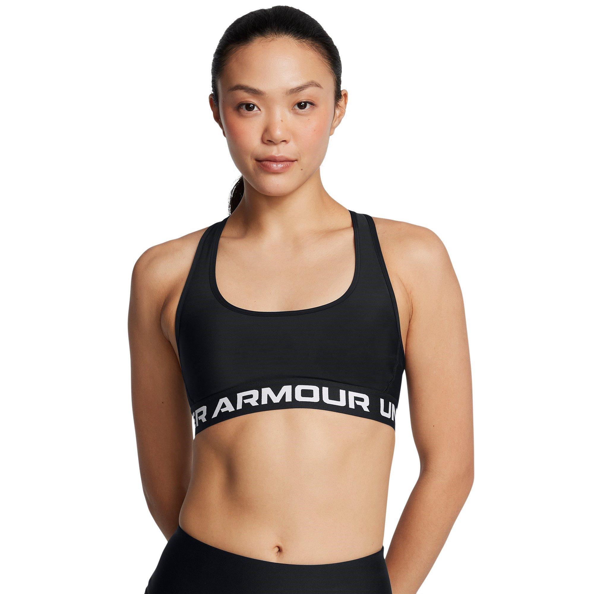 Black/White - Under Armour - Crossback Womens Medium Support Sports Bra - 5