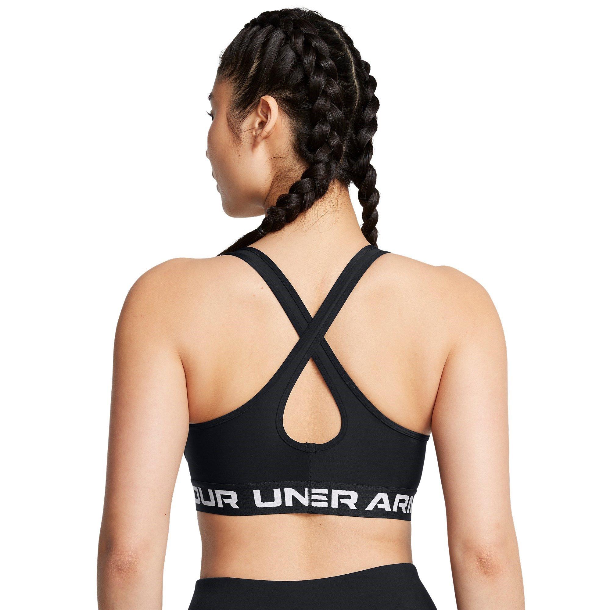Black/White - Under Armour - Crossback Womens Medium Support Sports Bra - 8