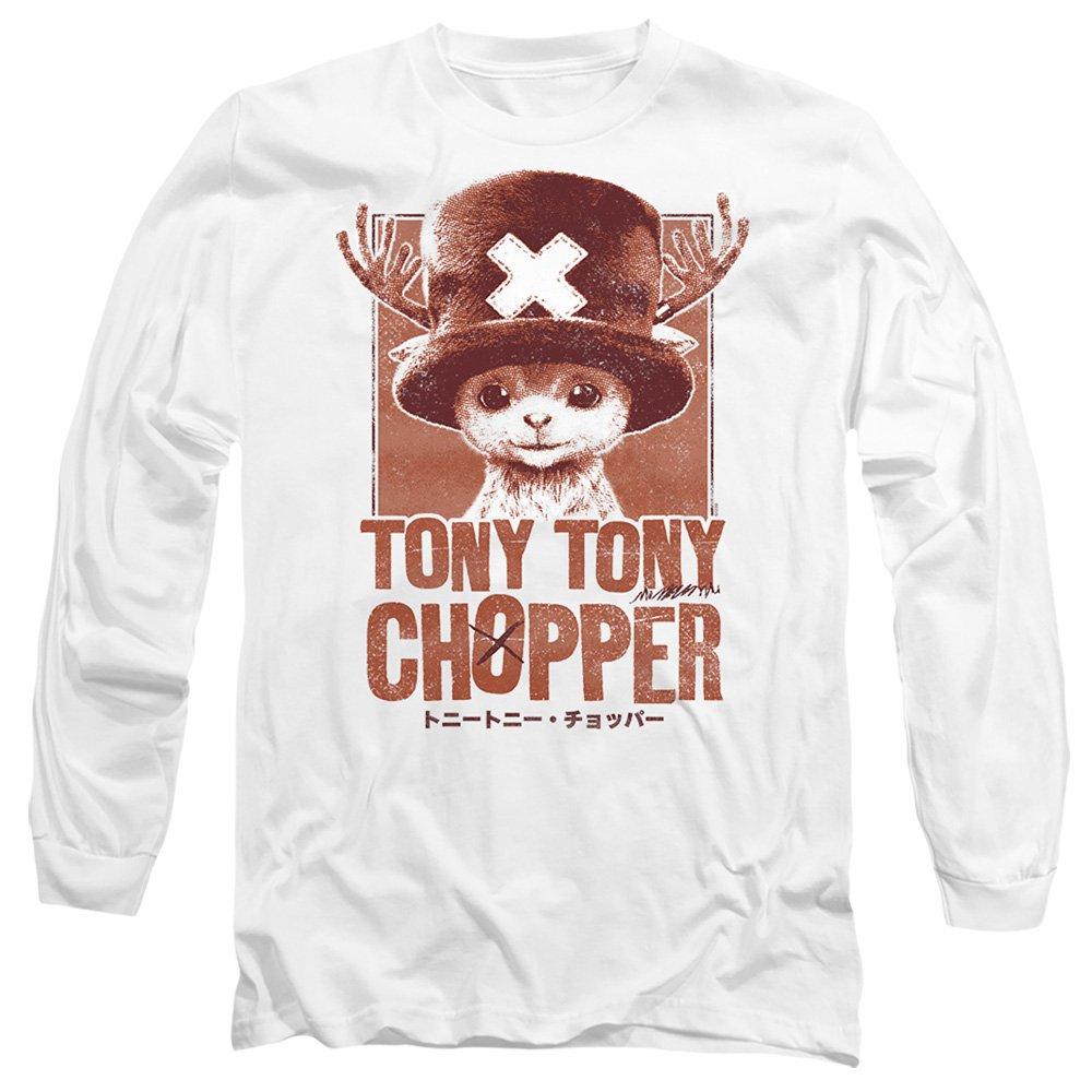 One Piece Men's Chopper Tonal Portrait Long Sleeve T-Shirt White - XL