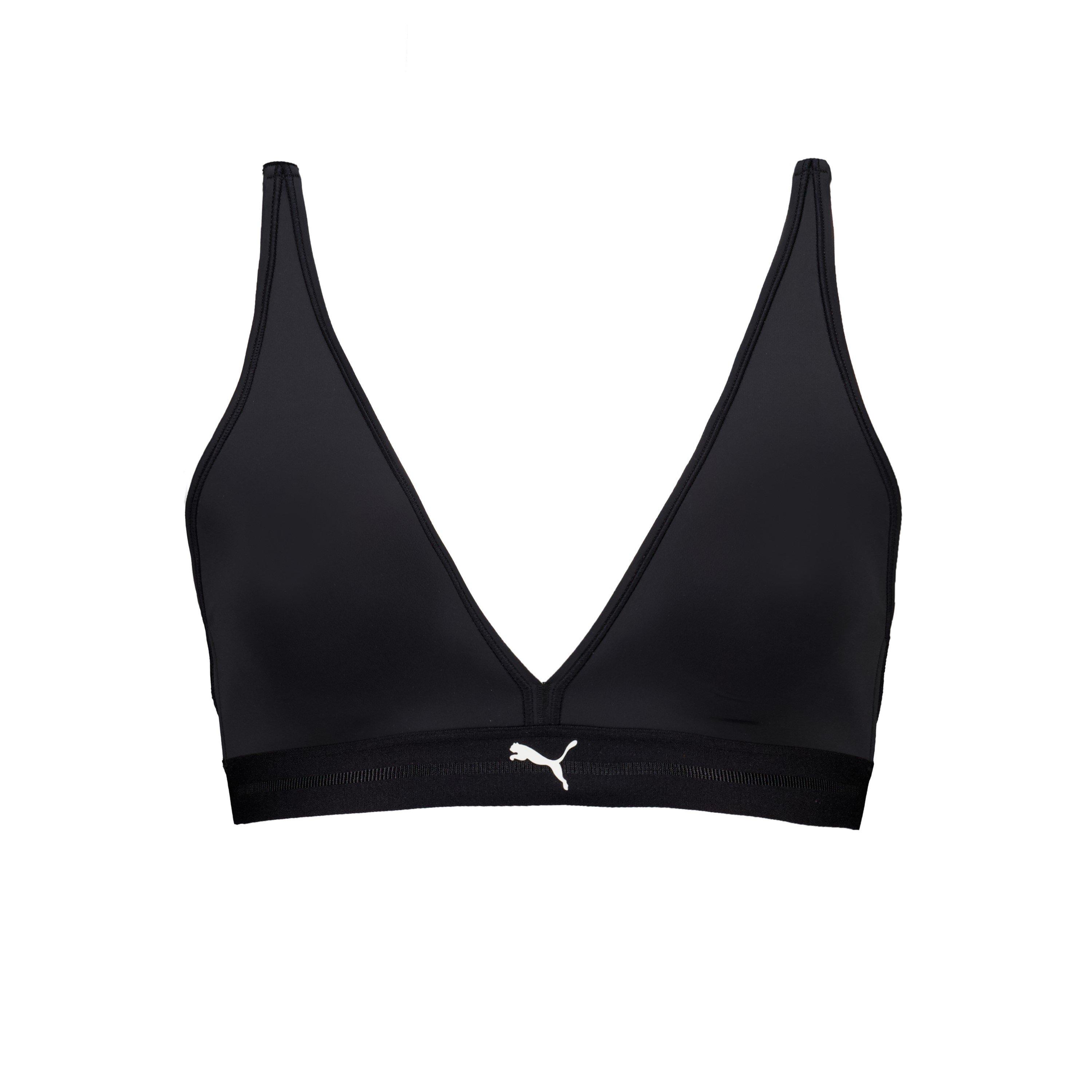 Black - Puma - Women's Padded Triangle Low Impact Sports Bra - 1