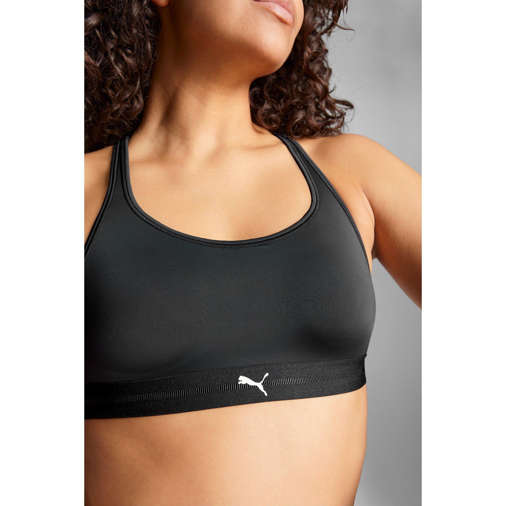 Black - Puma - Women's Sporty Padded Low Impact Sports Bra - 3