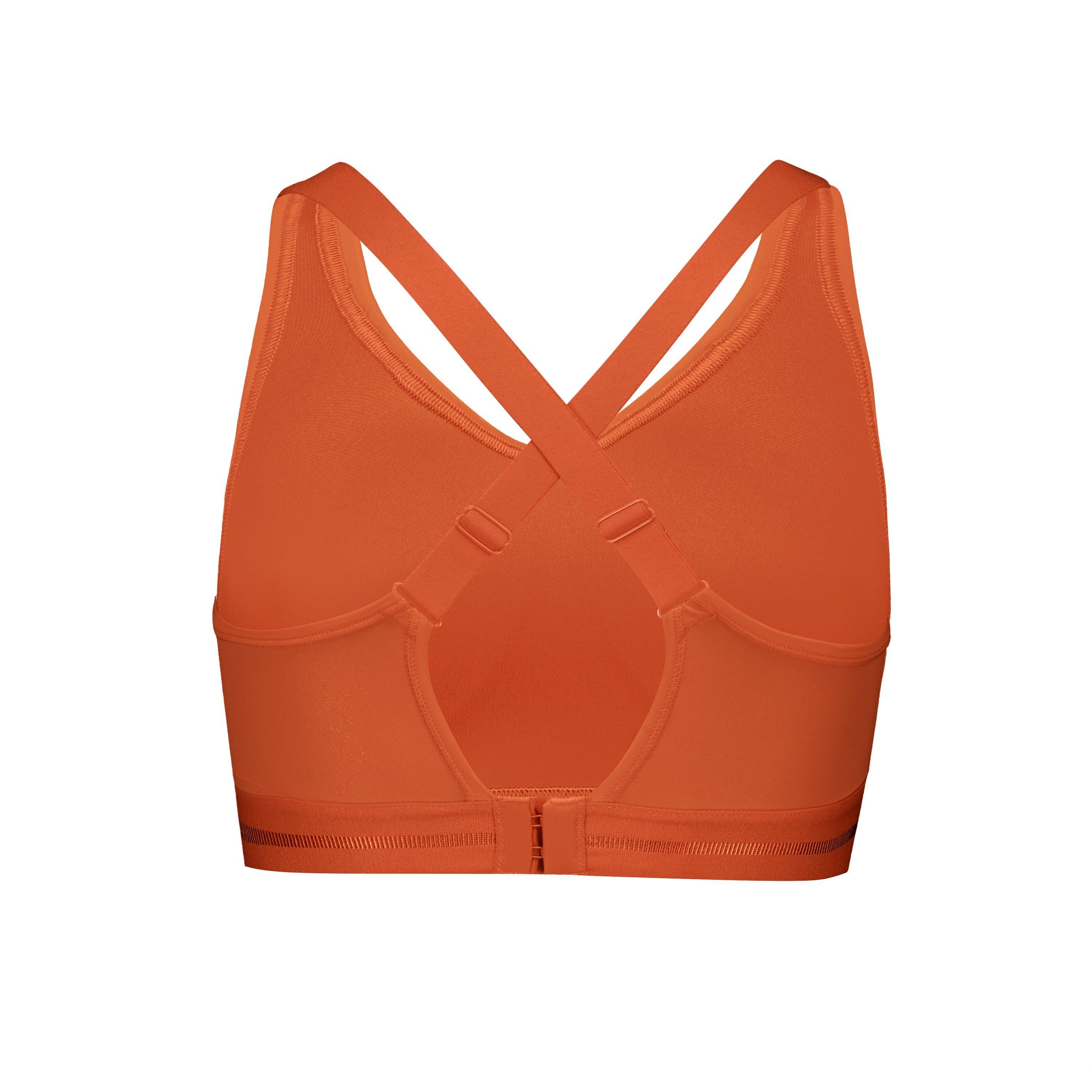 Flame Orange - Puma - Sporty Padded Low Impact Sports Bra - 2