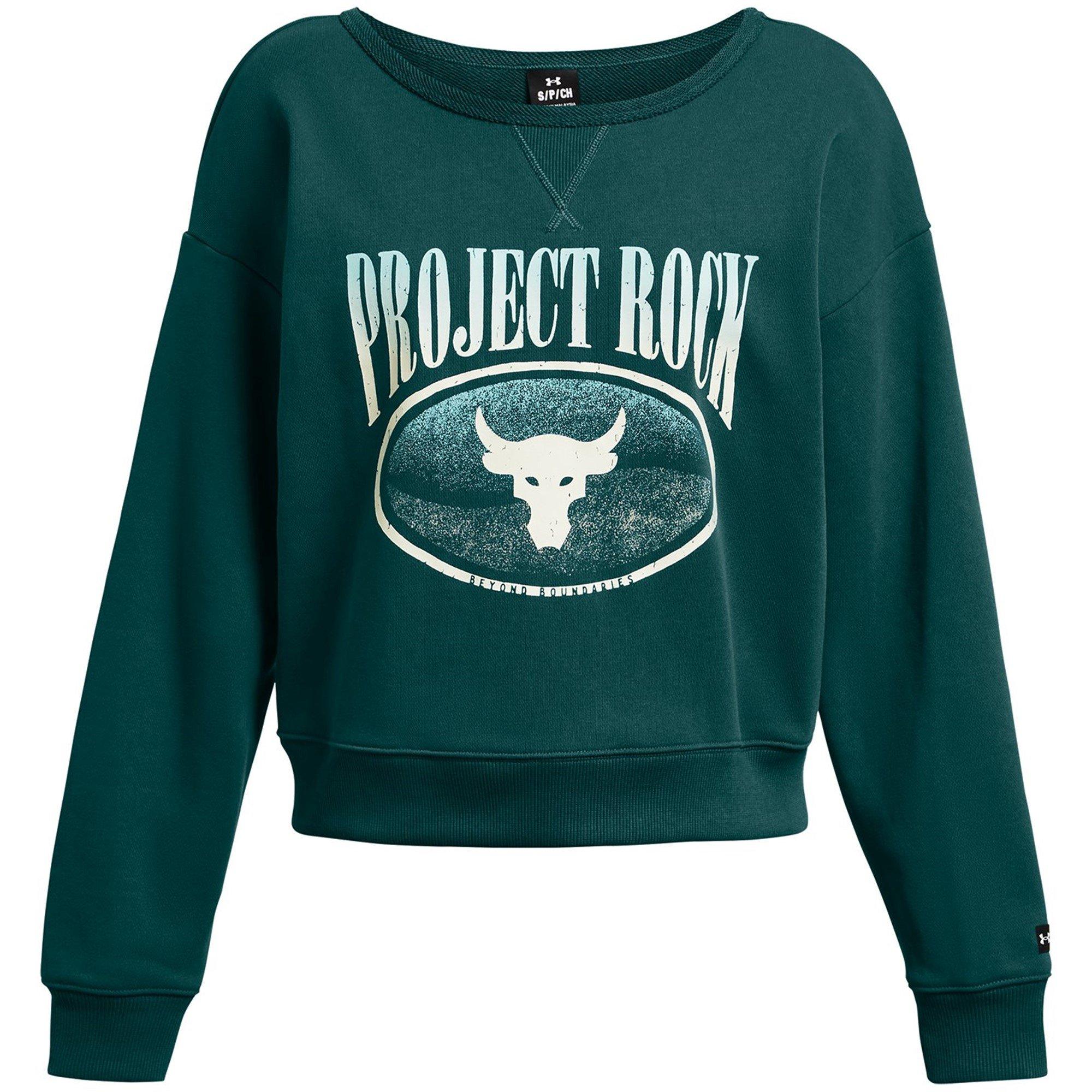 Blue - Under Armour - Women's Heavyweight Terry Long-Sleeve Crew Sweatshirt - 1