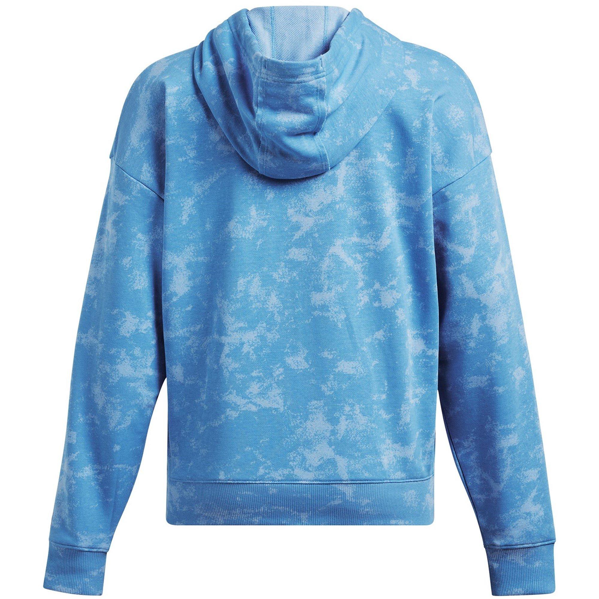 Blue - Under Armour - Women's Underground Terry Performance Hoodie - 2