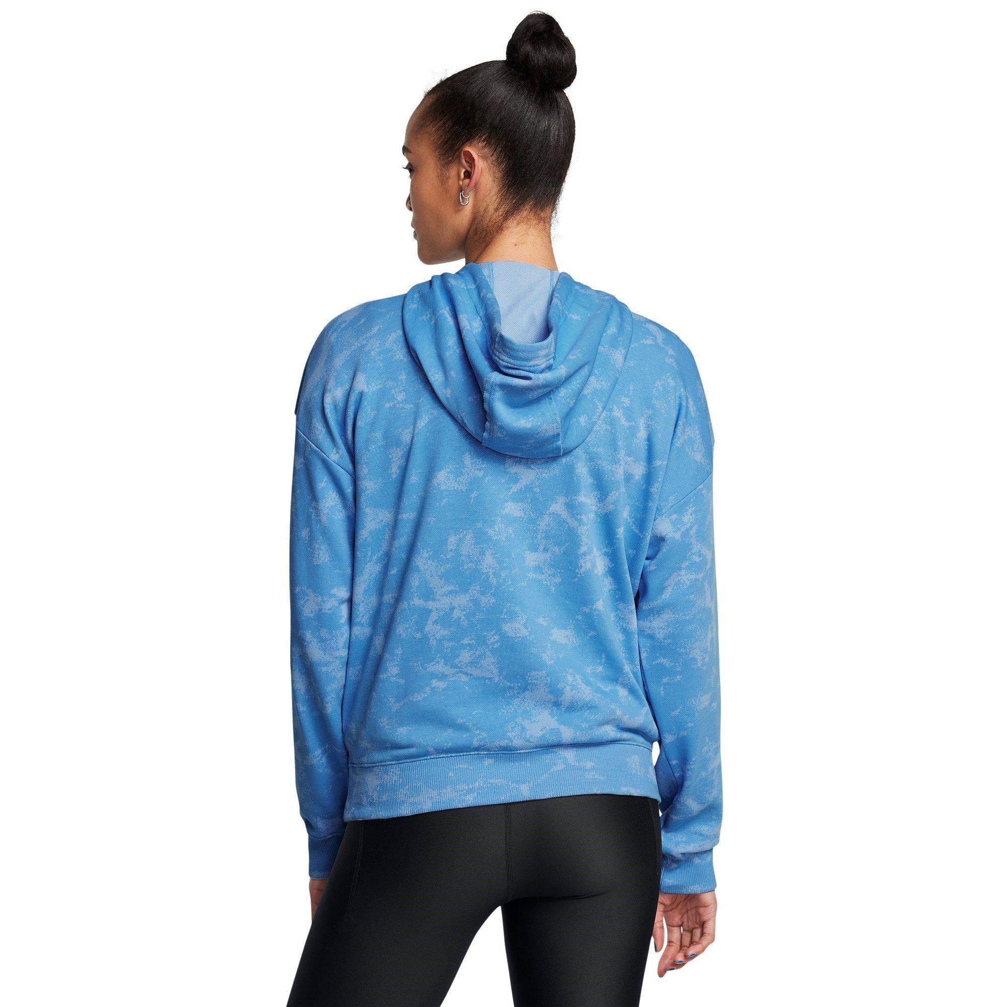 Blue - Under Armour - Women's Underground Terry Performance Hoodie - 4