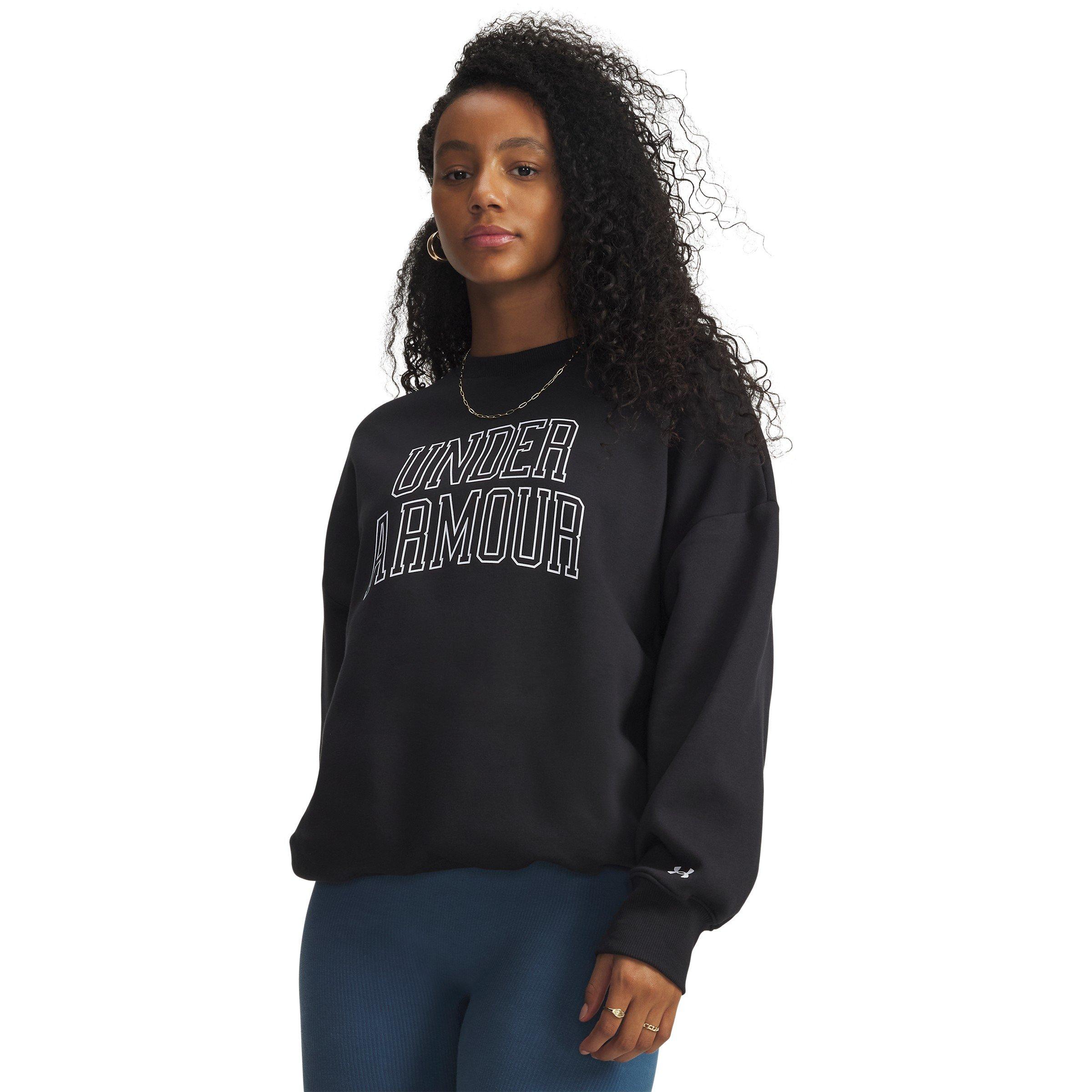 Zwart - Under Armour - Under Armour Rival Flc Os Varsity Crew Sweatshirt Womens - 1