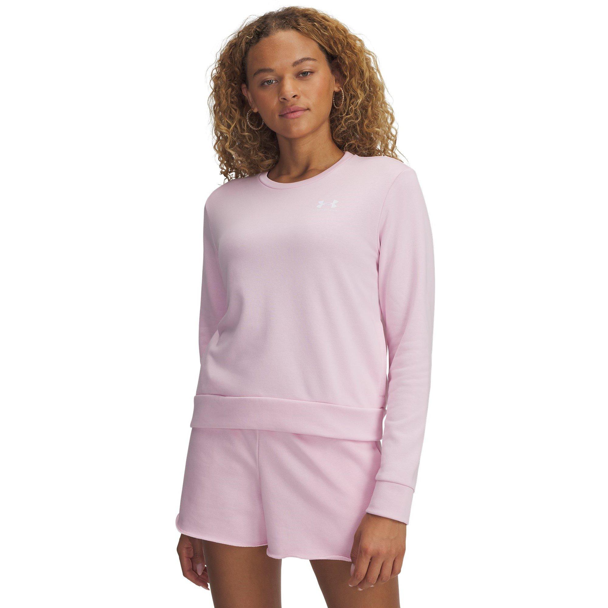 Under Armour Women's Rival Terry Crew Sweatshirt - Pink - 14 (L)