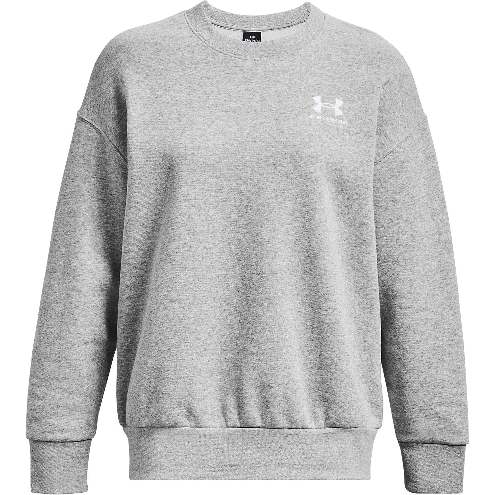Grey - Under Armour - Under Armour Ua Icon Fleece Os Crew Sweatshirt Womens - 1