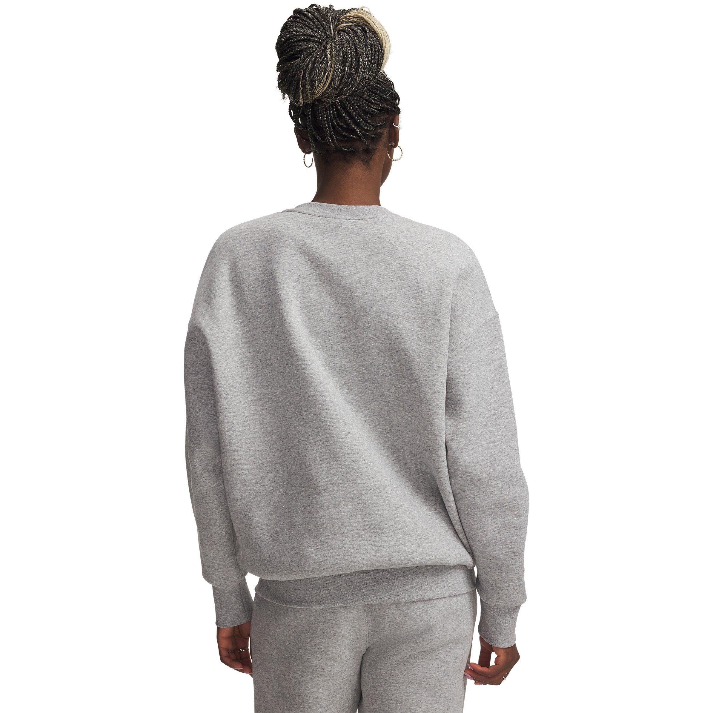 Grey - Under Armour - Under Armour Ua Icon Fleece Os Crew Sweatshirt Womens - 4