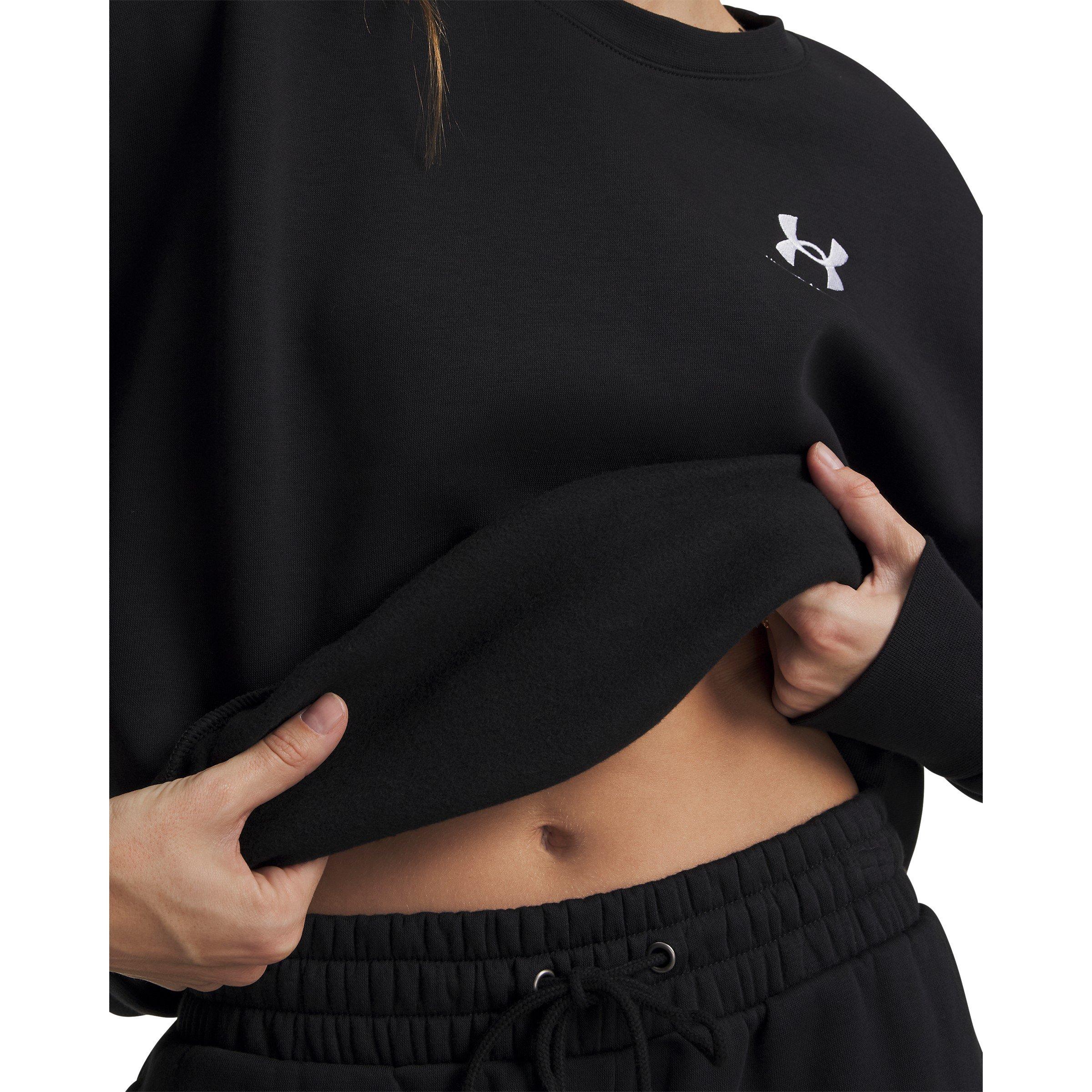 Zwart/Wit - Under Armour - Under Armour Ua Icon Fleece Os Crew Sweatshirt Womens - 5