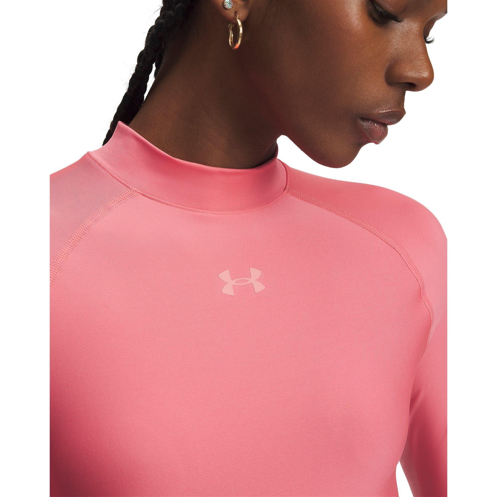 Pink - Under Armour - Womens HeatGear® Long Sleeve Performance Gym Top - 3