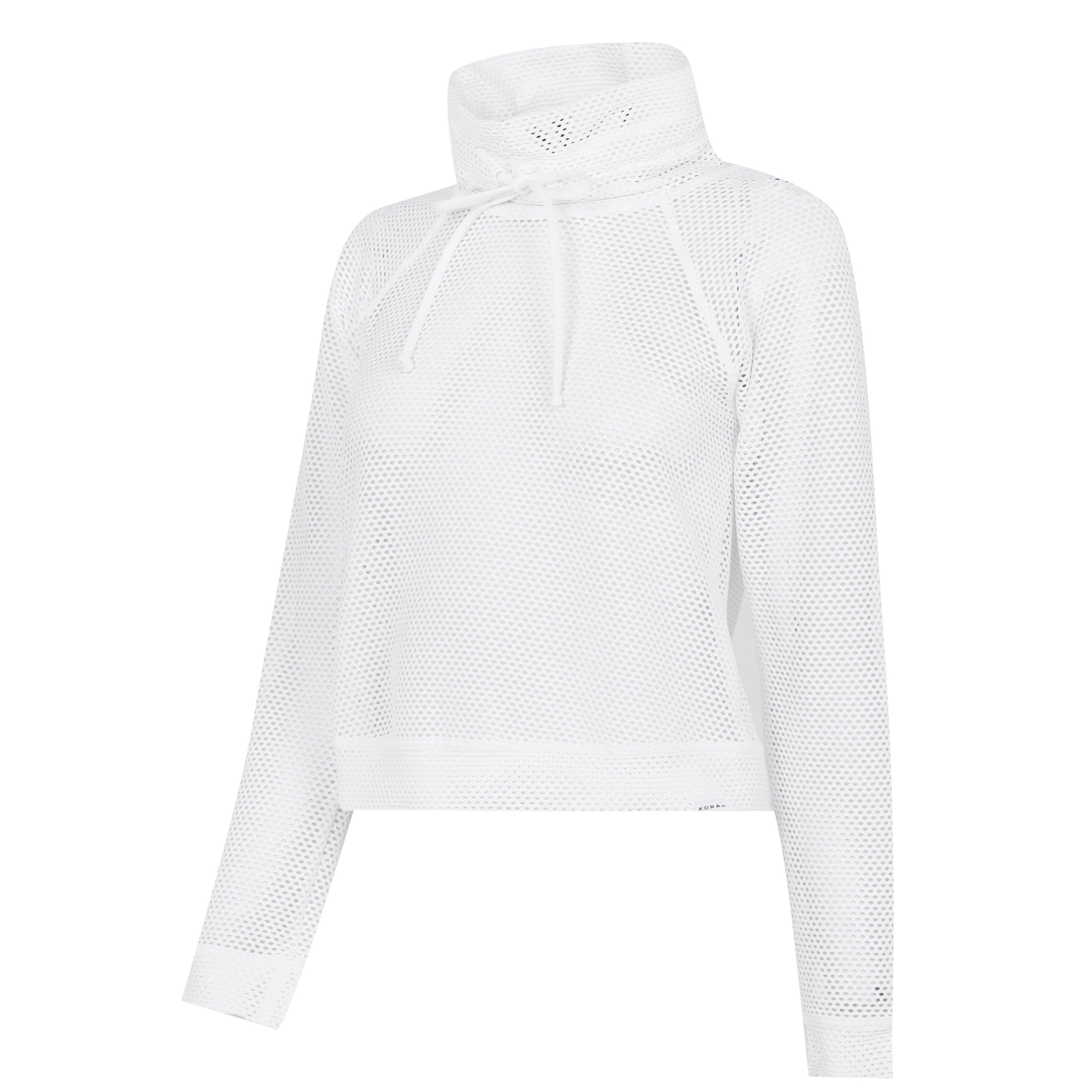 White - Koral - Pump Open Pull Over Hoodie - 9