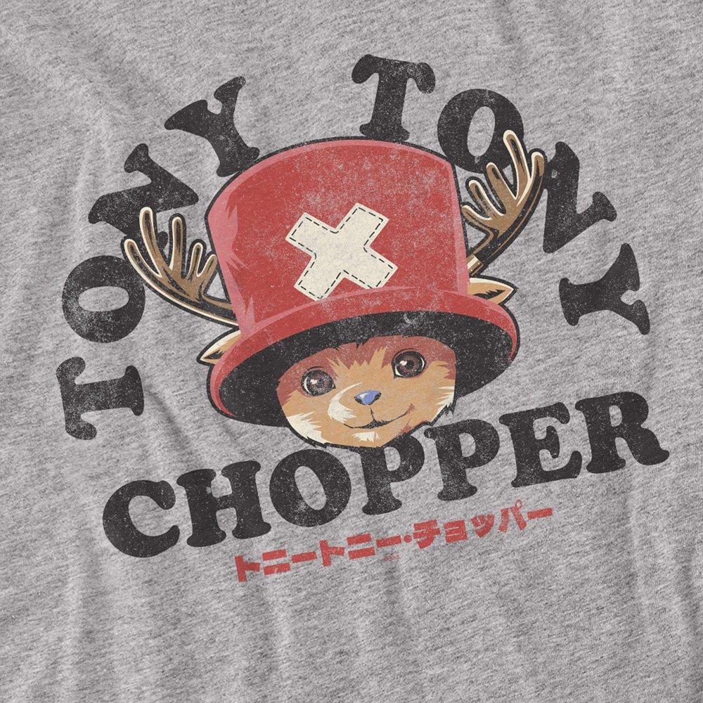 Grey - One Piece - Chopper Face Long Sleeve T-Shirt Heather Grey - 2
